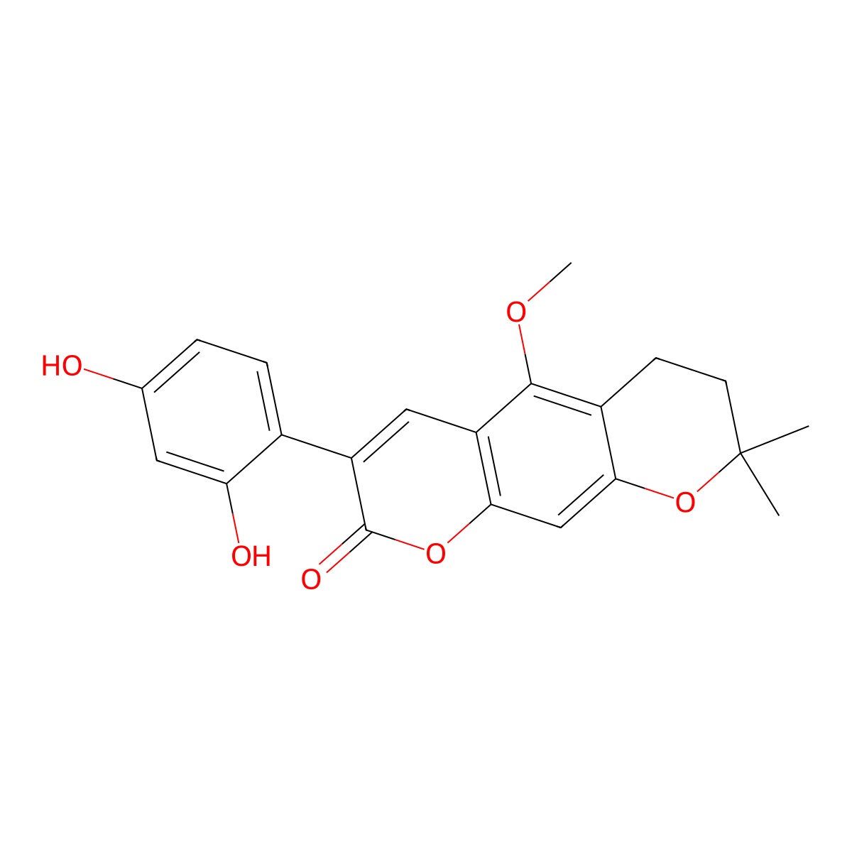 Isoglycycoumarin molecular structure, CAS 117038-82-1