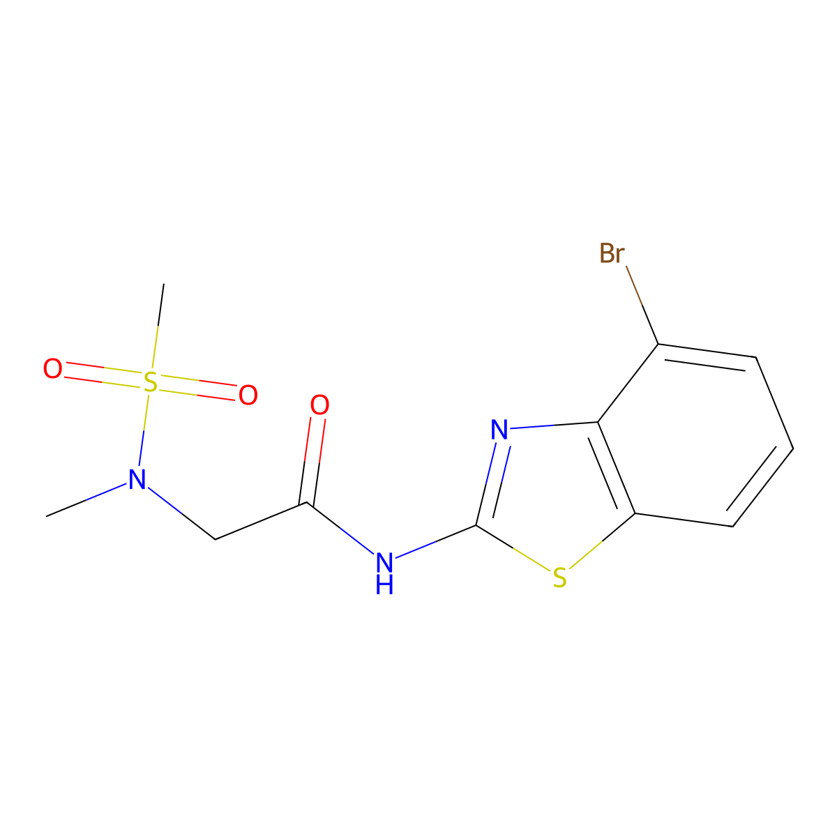 N-(4-bromobenzo[d]thiazol-2-yl)-2-(N-methylmethylsulfonamido)acetamide molecular structure, CAS 1170380-68-3