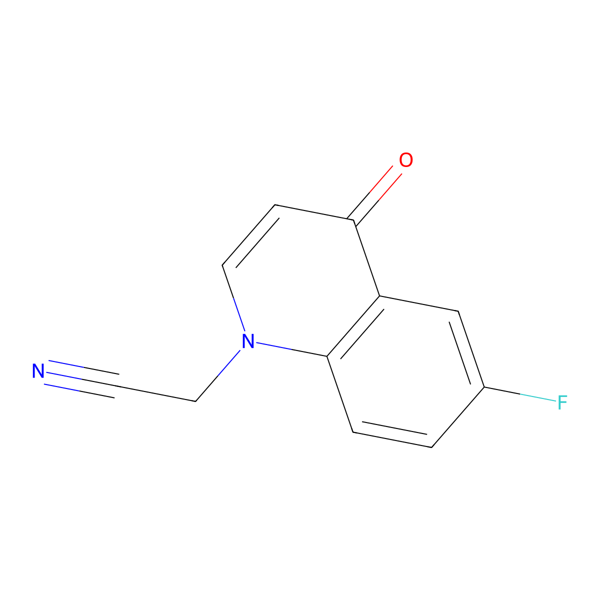 2-(6-Fluoro-4-oxo-1,4-dihydroquinolin-1-yl)acetonitrile molecular structure, CAS 1170384-54-9