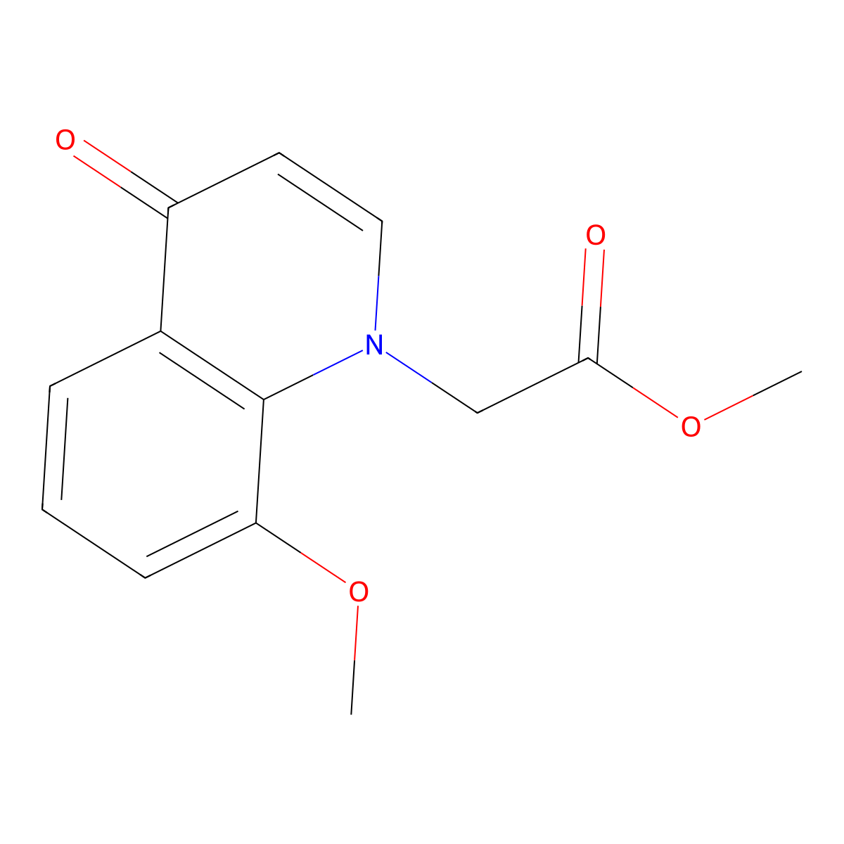 methyl (8-methoxy-4-oxoquinolin-1(4H)-yl)acetate molecular structure, CAS 1170391-76-0