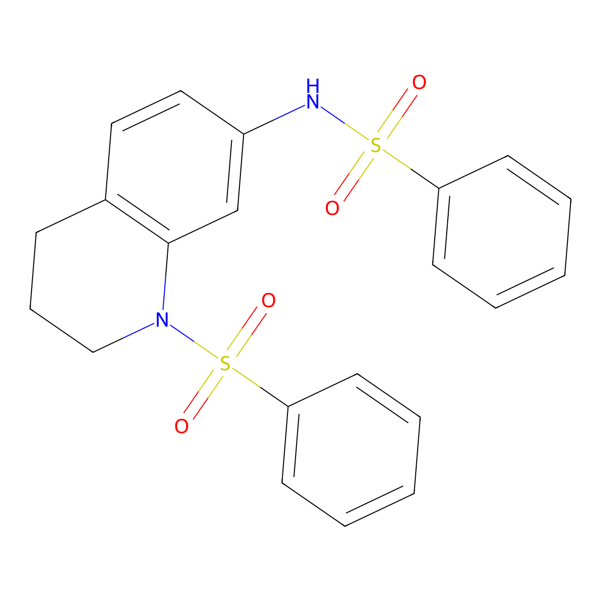 N-(1-(phenylsulfonyl)-1,2,3,4-tetrahydroquinolin-7-yl)benzenesulfonamide molecular structure, CAS 1170392-00-3