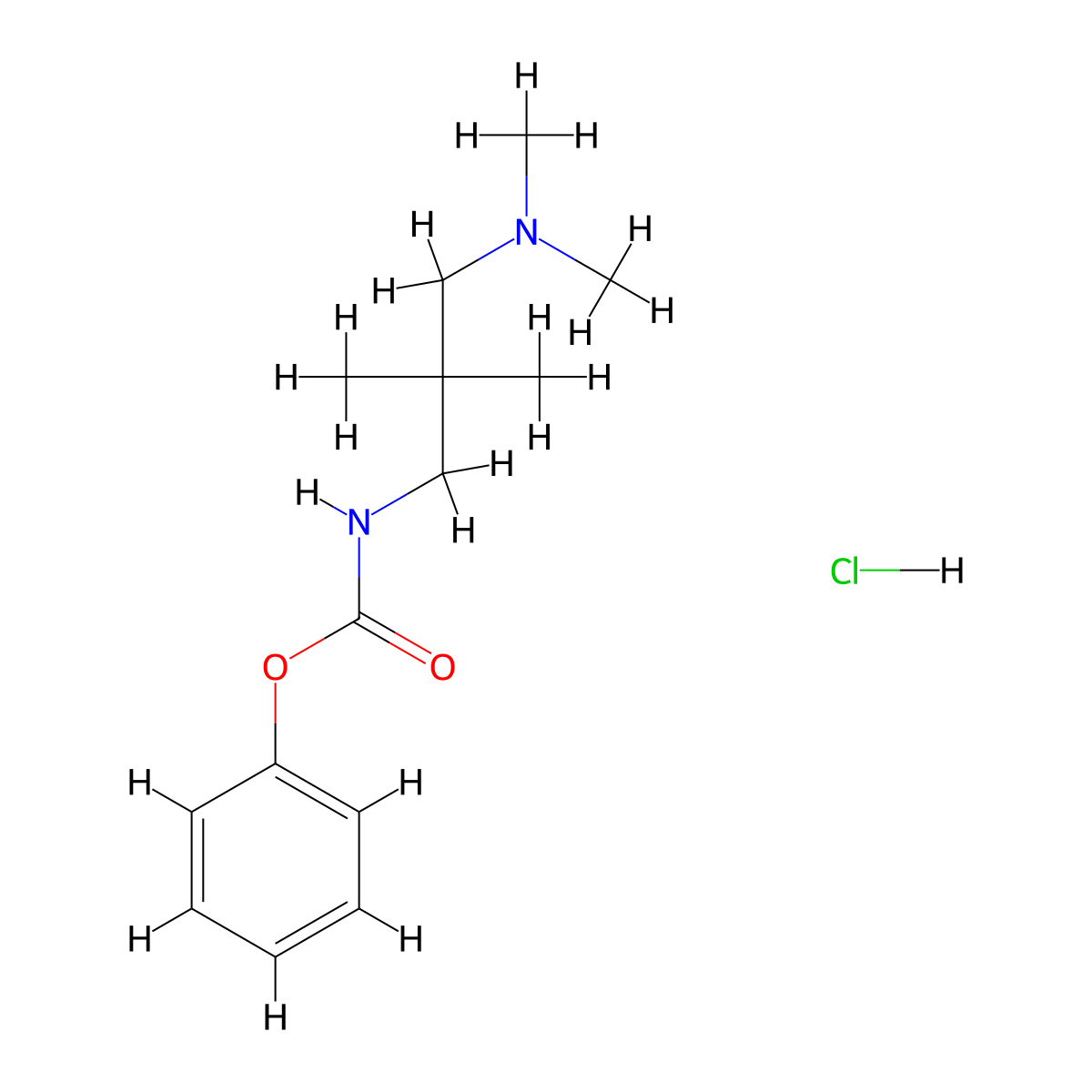 phenyl N-[3-(dimethylamino)-2,2-dimethylpropyl]carbamate hydrochloride molecular structure, CAS 1170396-21-0