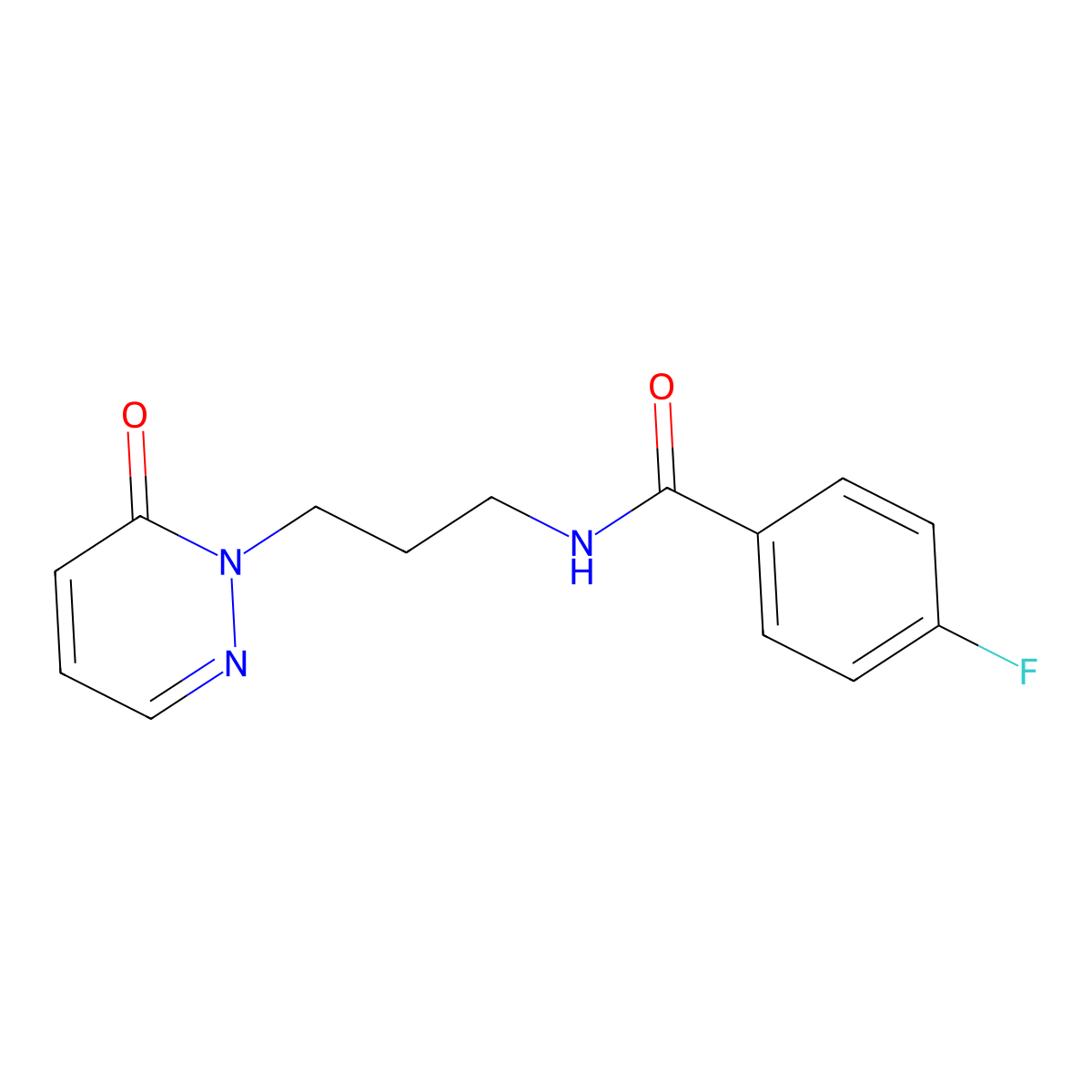 4-fluoro-N-(3-(6-oxopyridazin-1(6H)-yl)propyl)benzamide molecular structure, CAS 1170398-27-2