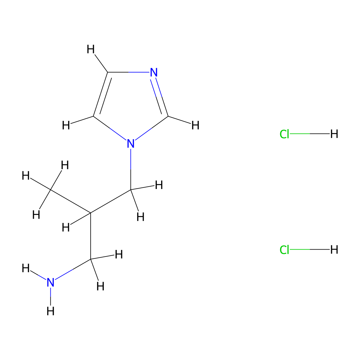 3-(1H-imidazol-1-yl)-2-methylpropan-1-amine dihydrochloride molecular structure, CAS 1170402-19-3
