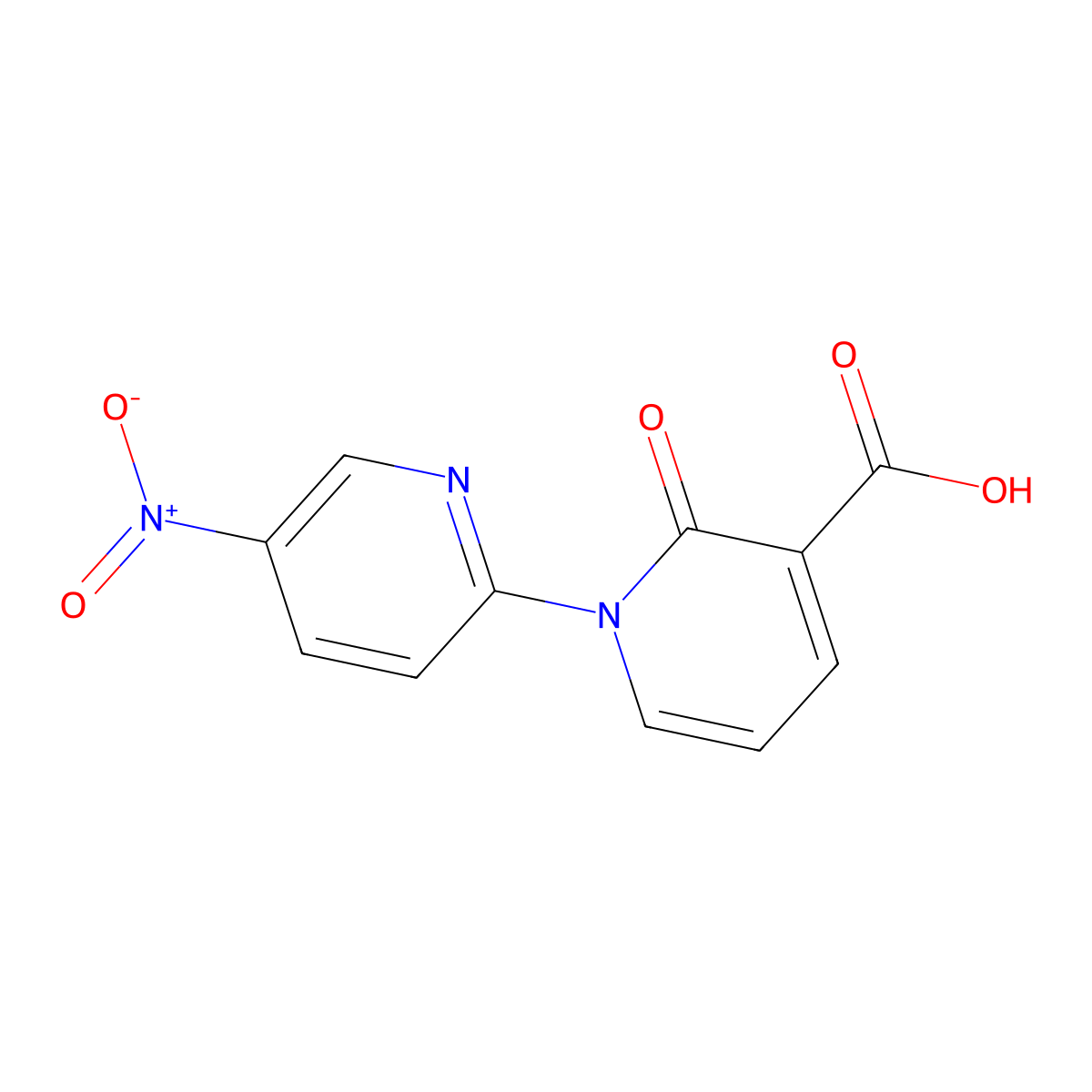 5'-Nitro-2-oxo-2H-1,2'-bipyridine-3-carboxylic acid molecular structure, CAS 1170403-82-3
