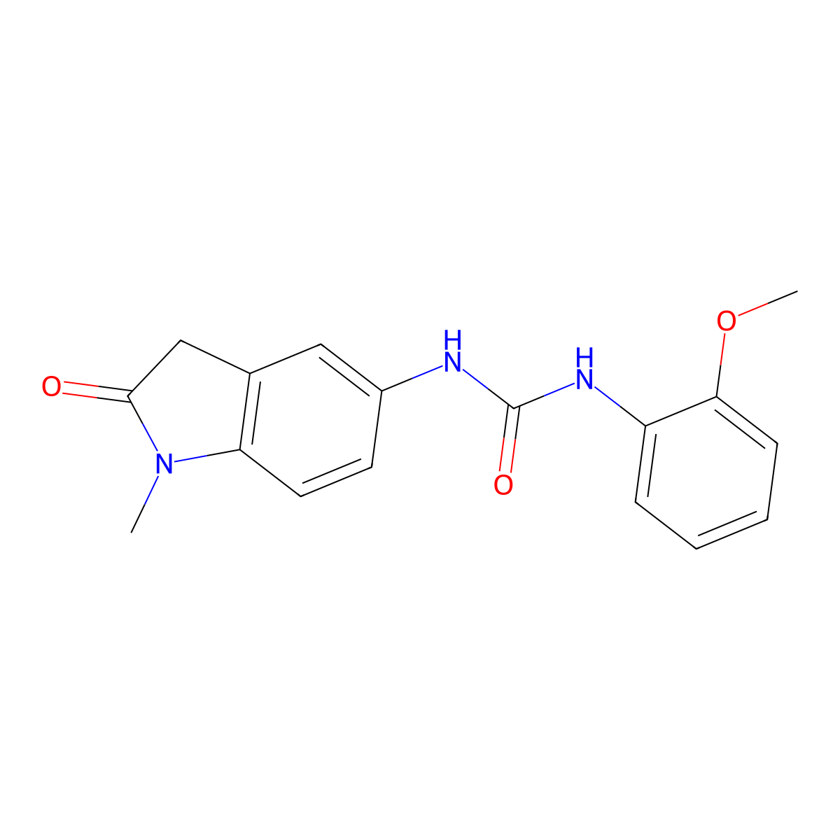 1-(2-Methoxyphenyl)-3-(1-methyl-2-oxoindolin-5-yl)urea molecular structure, CAS 1170407-92-7