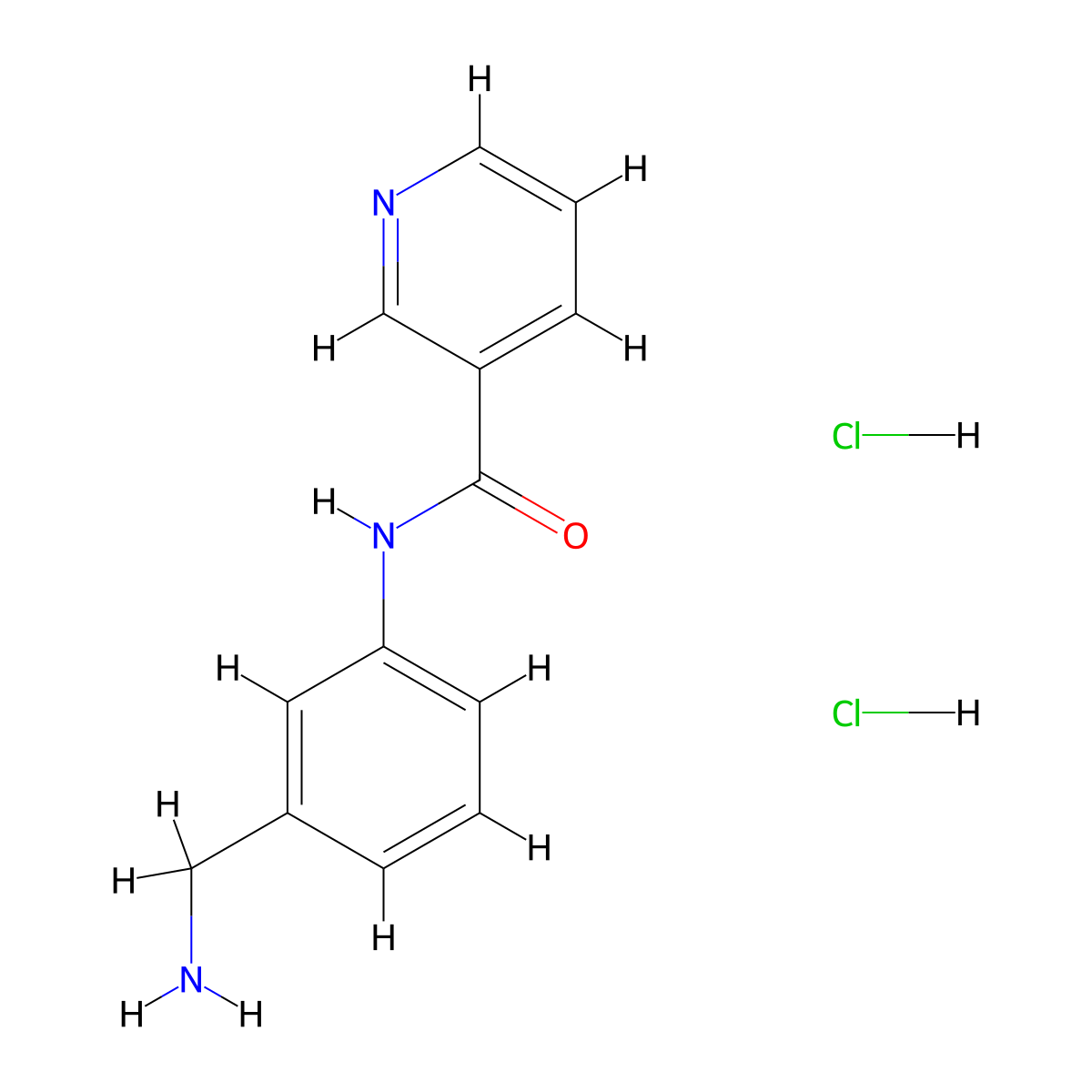 N-[3-(aminomethyl)phenyl]pyridine-3-carboxamide dihydrochloride molecular structure, CAS 1170409-32-1