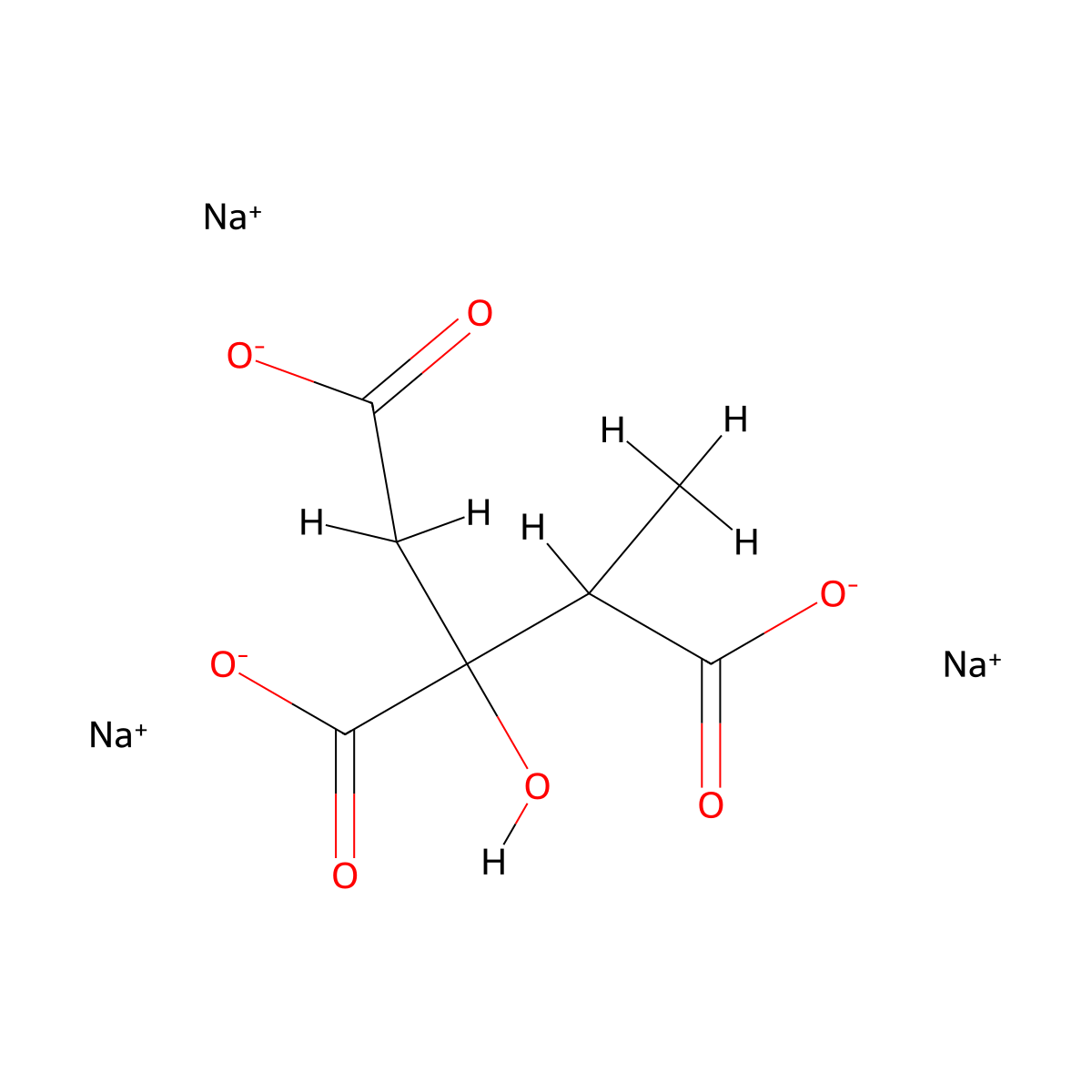 Trisodium (2RS,3RS)-2-methylcitrate molecular structure, CAS 117041-96-0