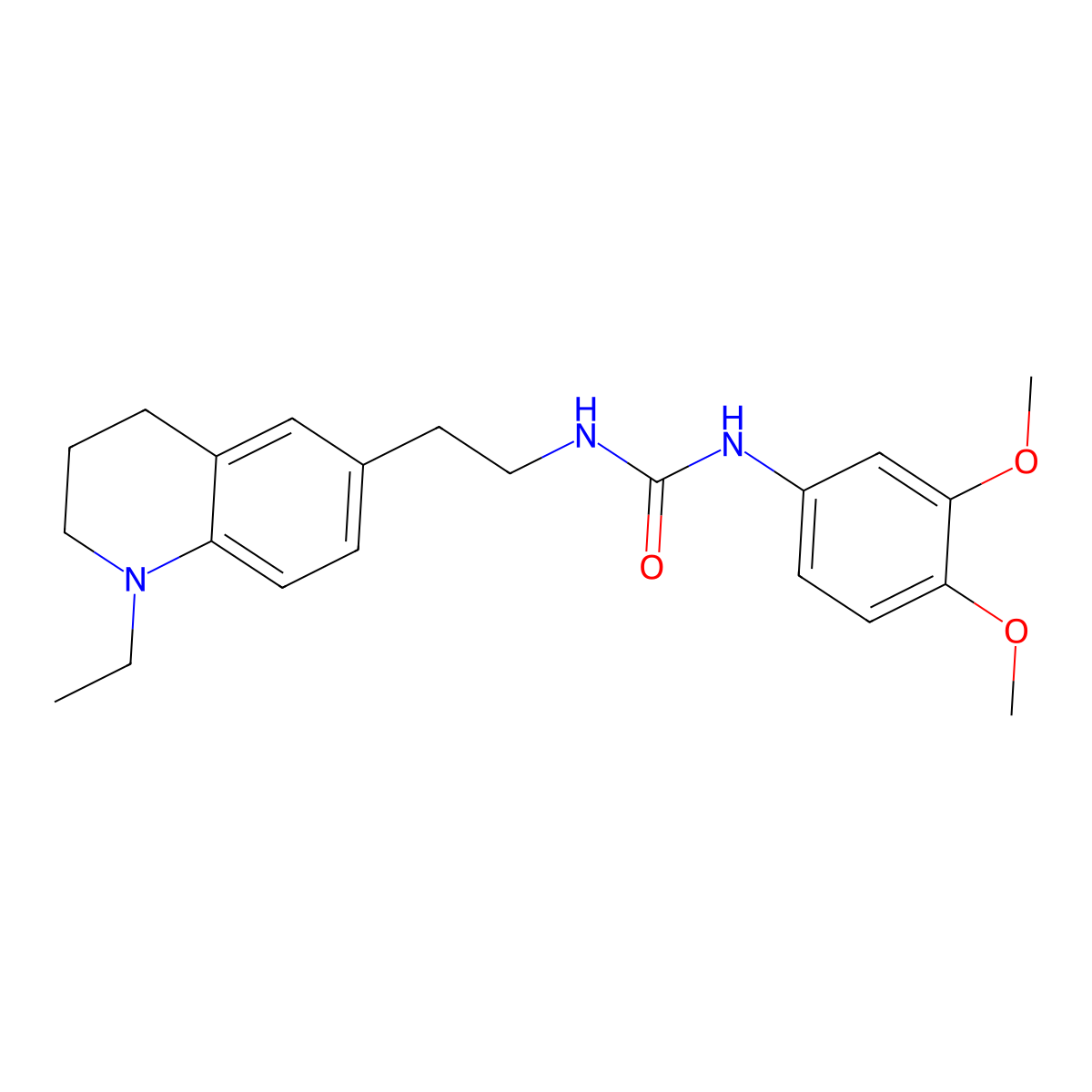 1-(3,4-Dimethoxyphenyl)-3-[2-(1-ethyl-1,2,3,4-tetrahydroquinolin-6-yl)ethyl]urea molecular structure, CAS 1170419-01-8