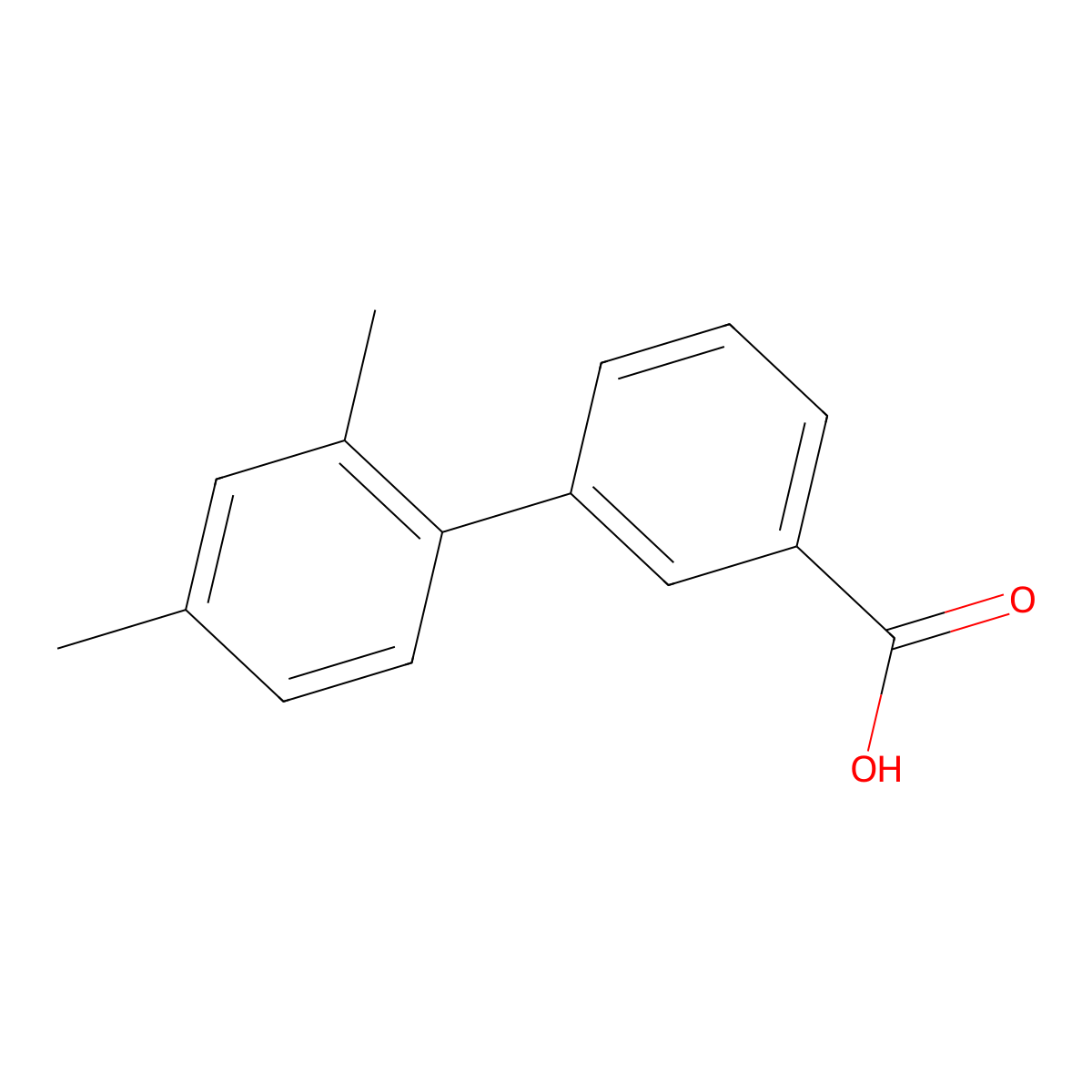 2',4'-Dimethylbiphenyl-3-carboxylic acid molecular structure, CAS 1170419-33-6