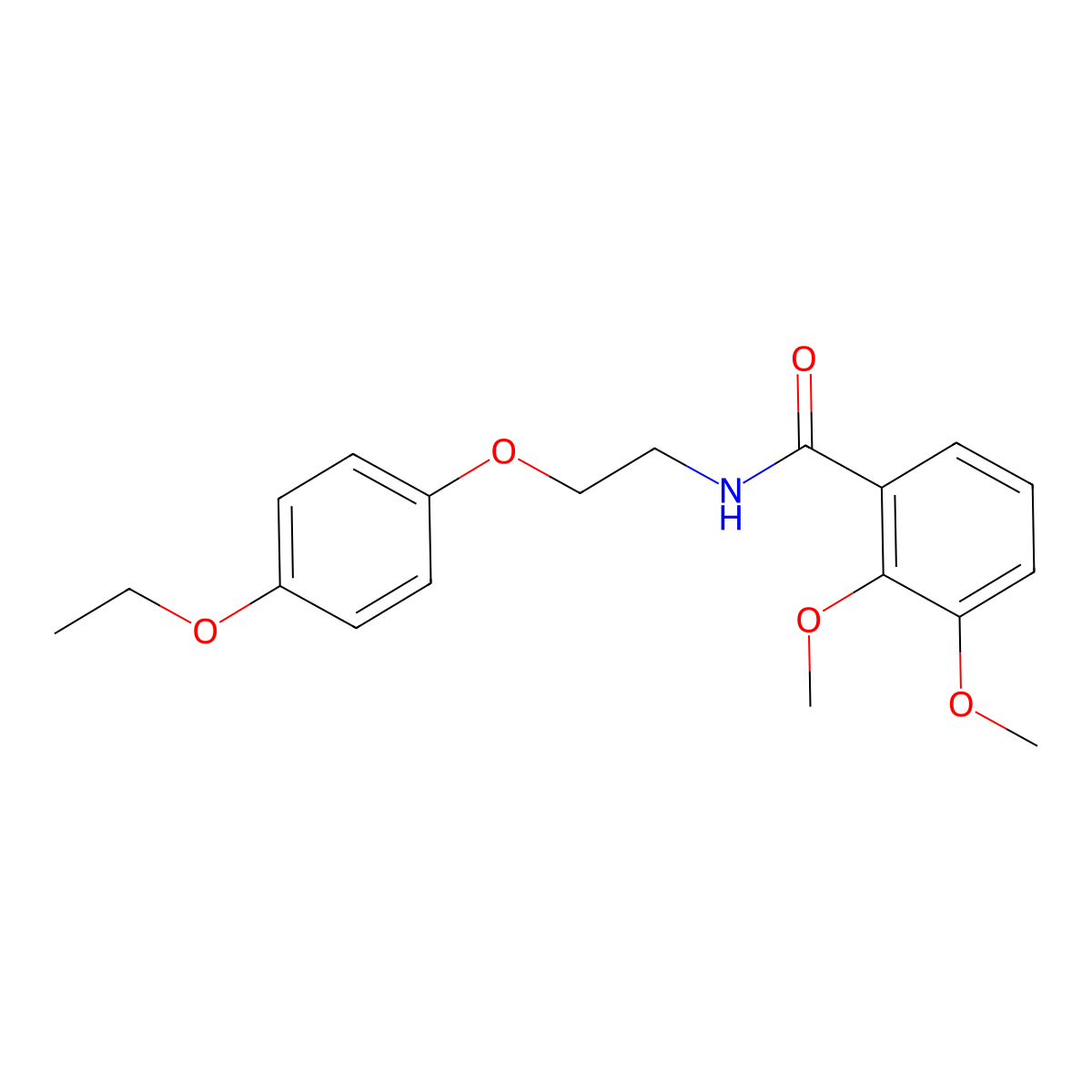 N-[2-(4-ethoxyphenoxy)ethyl]-2,3-dimethoxybenzamide molecular structure, CAS 1170420-74-2