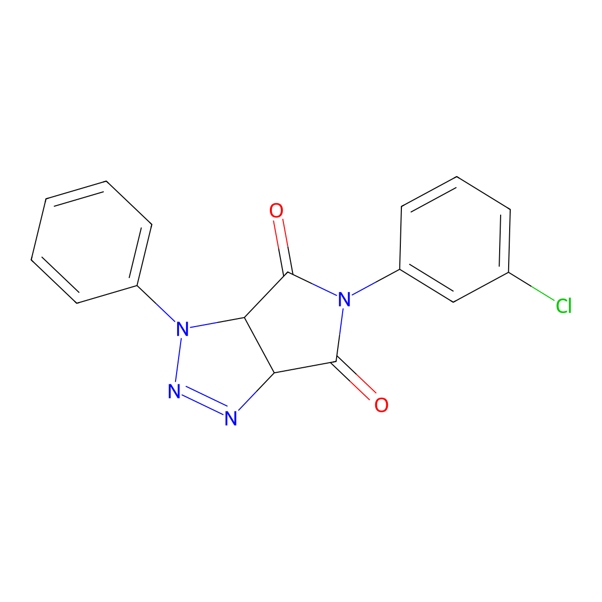 5-(3-chlorophenyl)-1-phenyl-1,6a-dihydropyrrolo[3,4-d][1,2,3]triazole-4,6(3aH,5H)-dione molecular structure, CAS 1170423-48-9