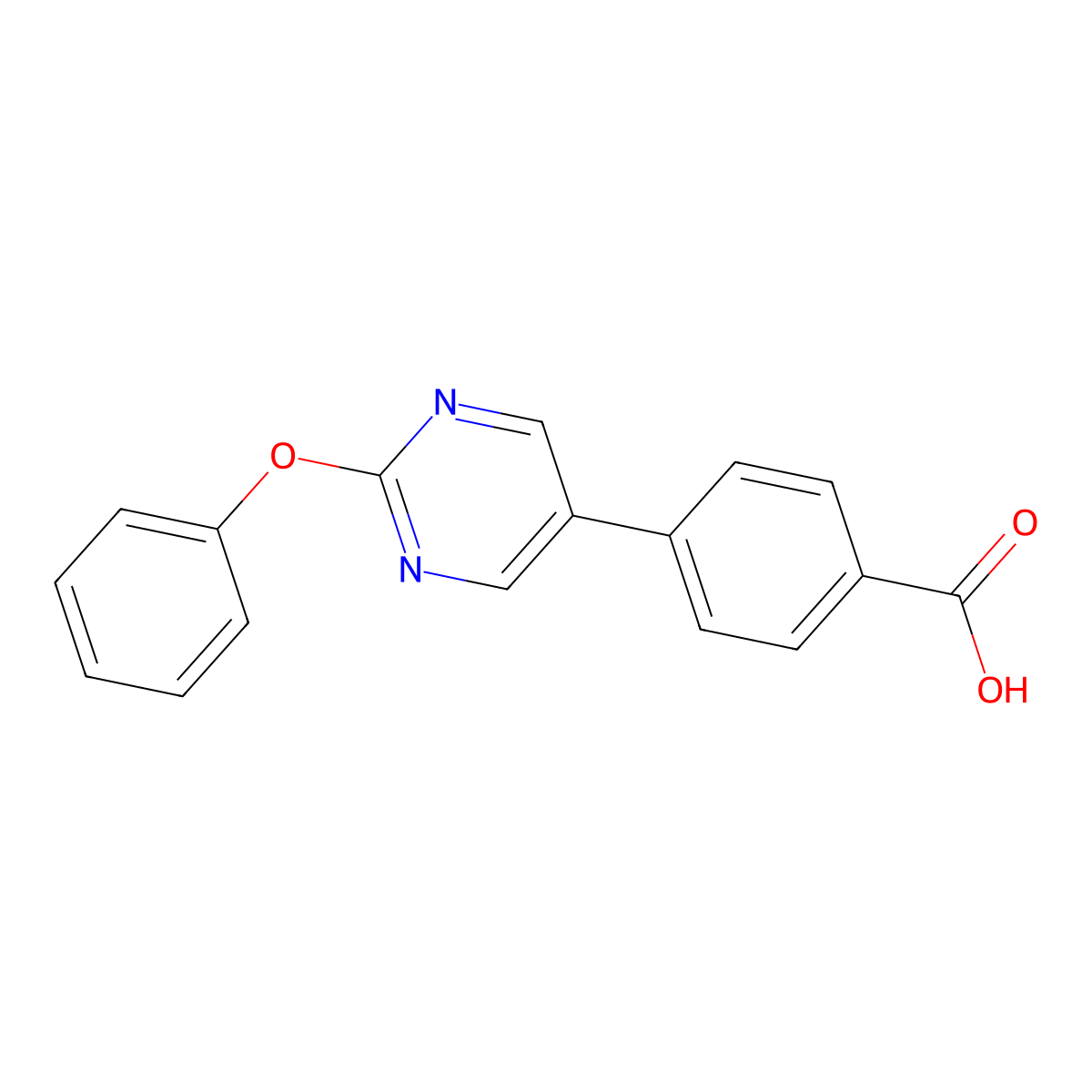 4-(2-Phenoxypyrimidin-5-yl)benzoic acid molecular structure, CAS 1170429-44-3