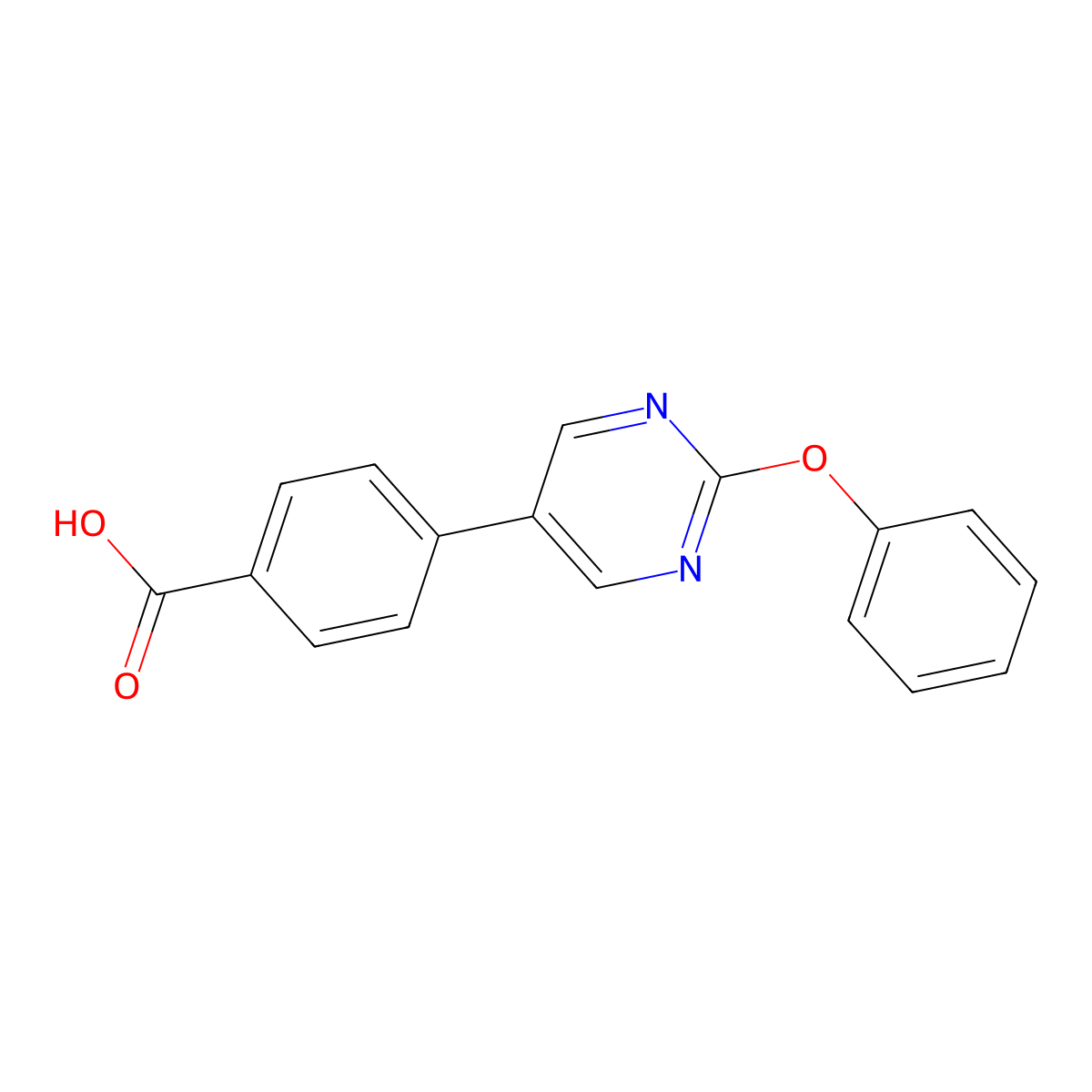 4-(2-Phenoxypyrimidin-5-yl)benzoic acid molecular structure, CAS 1170429-44-3