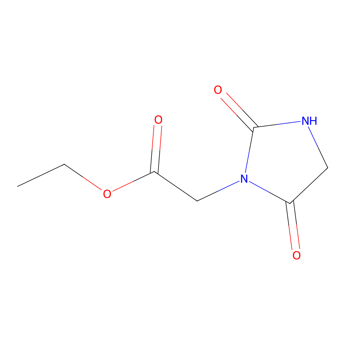 Ethyl 2-(2,5-dioxoimidazolidin-1-yl)acetate molecular structure, CAS 117043-46-6