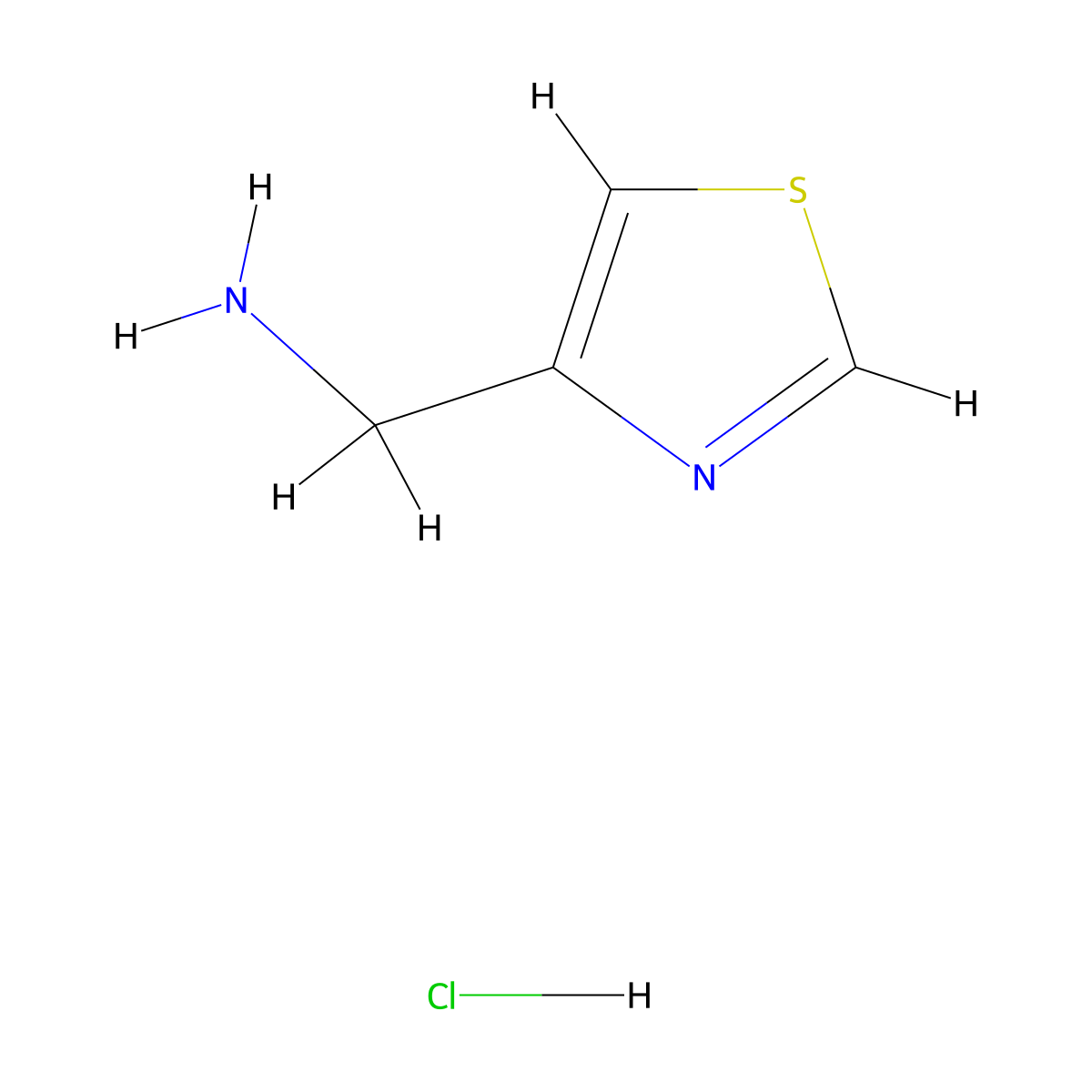 C-Thiazol-4-yl-methylamine hydrochloride molecular structure, CAS 117043-86-4