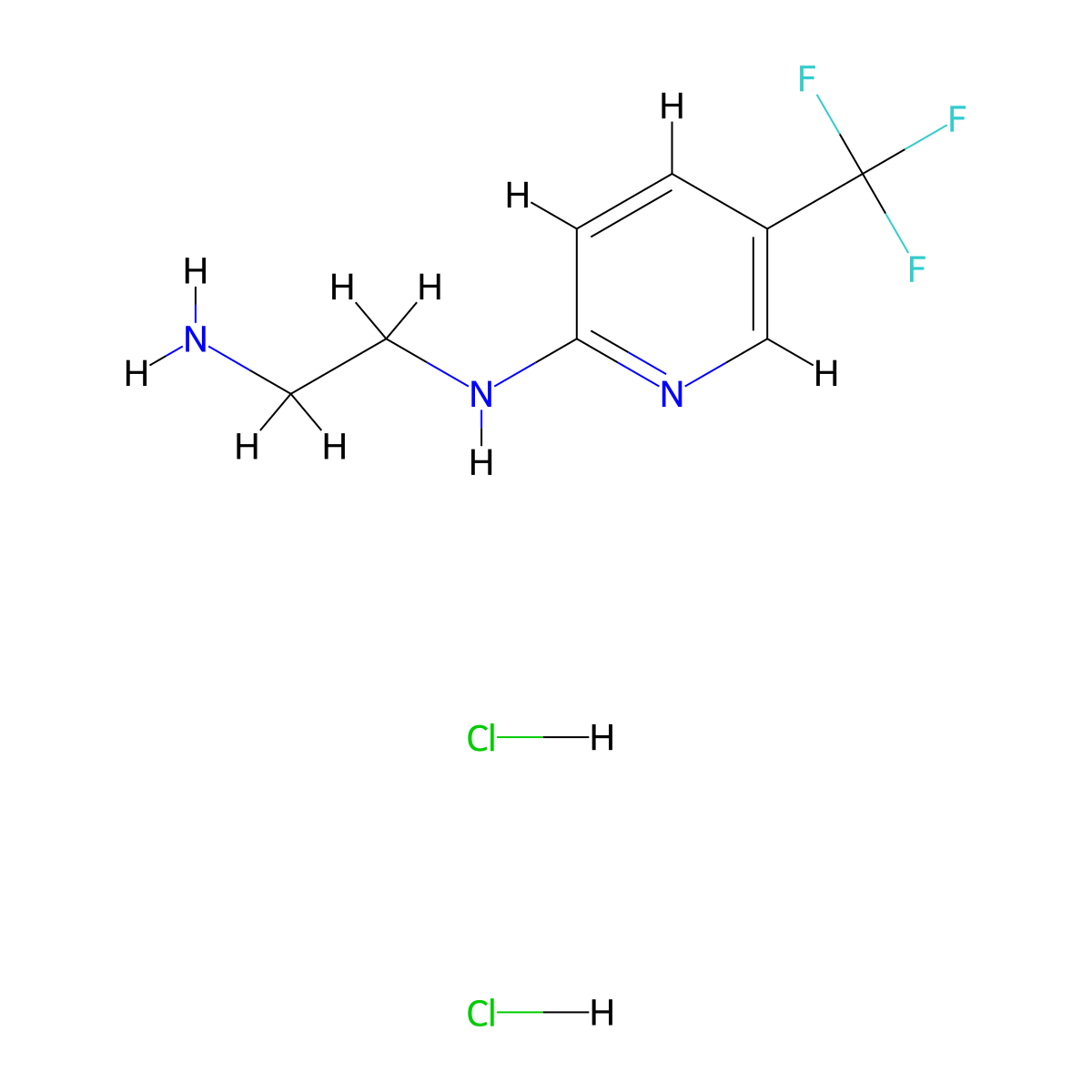N-(2-aminoethyl)-5-(trifluoromethyl)pyridin-2-amine dihydrochloride molecular structure, CAS 1170432-85-5