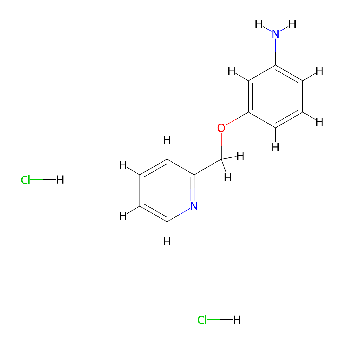 3-[(Pyridin-2-yl)methoxy]aniline dihydrochloride molecular structure, CAS 1170433-81-4
