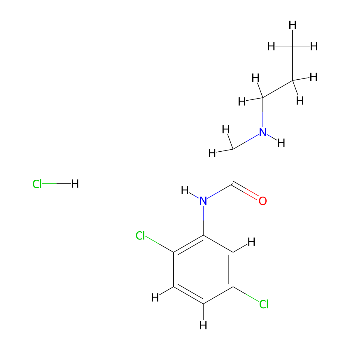 N-(2,5-dichlorophenyl)-2-(propylamino)acetamide hydrochloride molecular structure, CAS 1170434-66-8