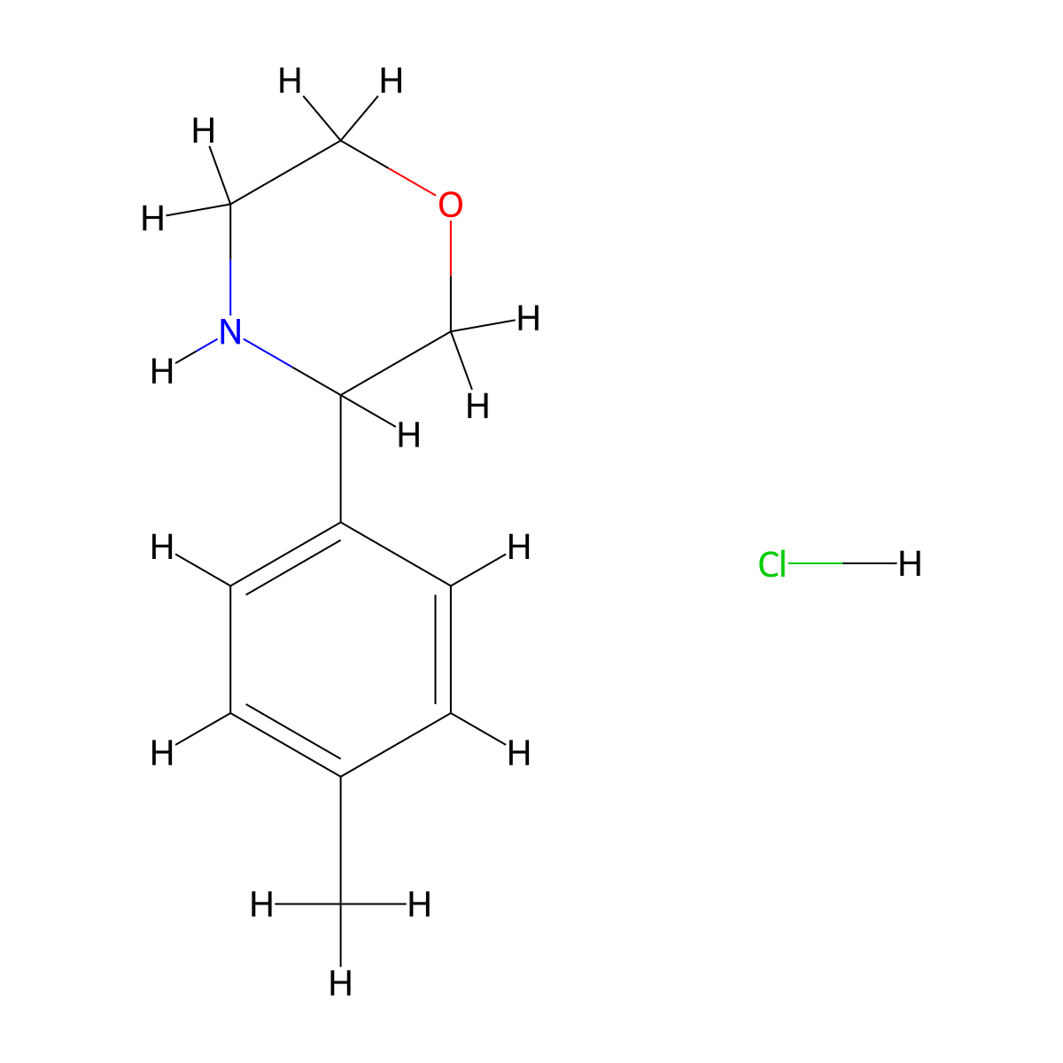 3-(4-Methylphenyl)morpholine hydrochloride molecular structure, CAS 1170445-80-3