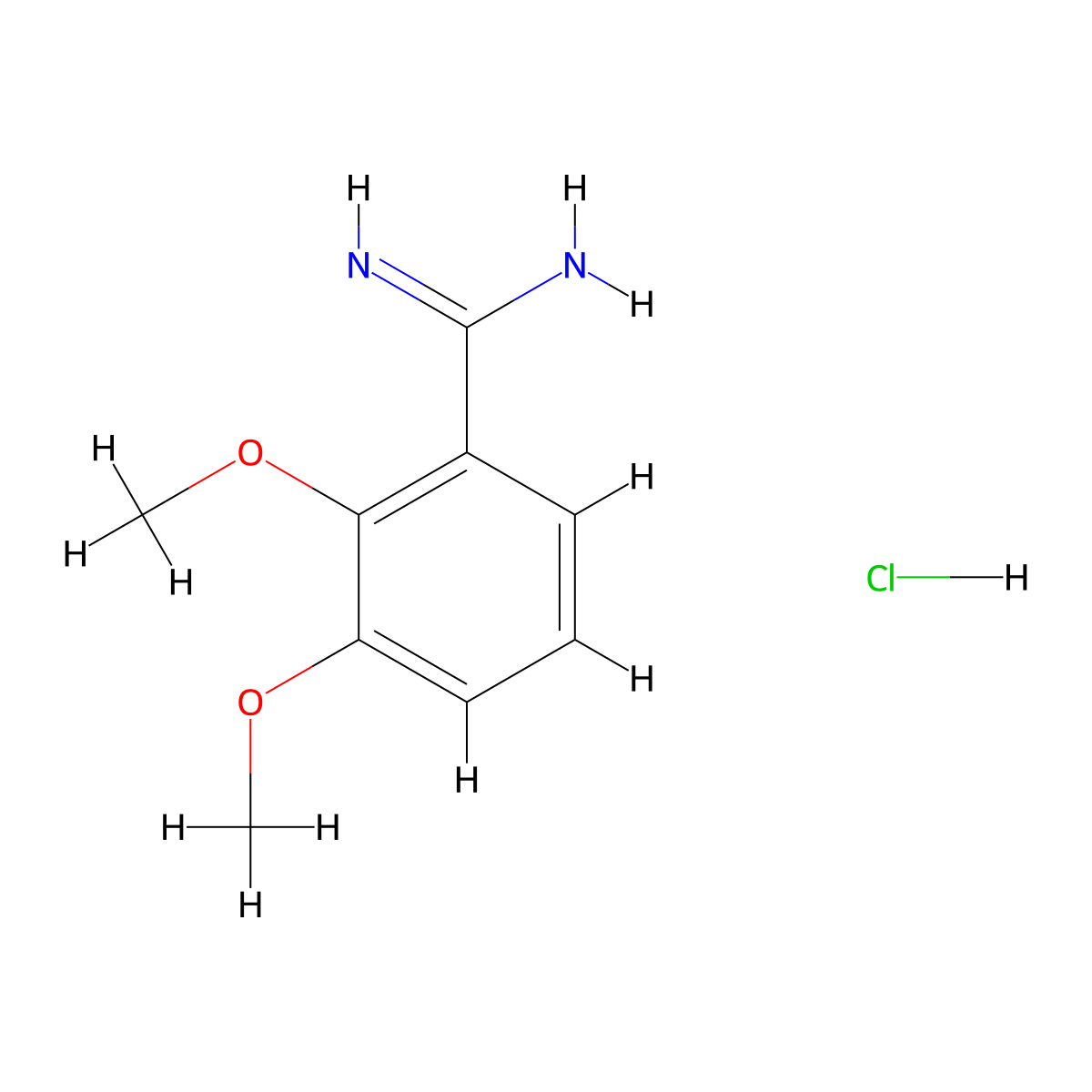 2,3-Dimethoxy-benzamidine hydrochloride molecular structure, CAS 1170449-53-2