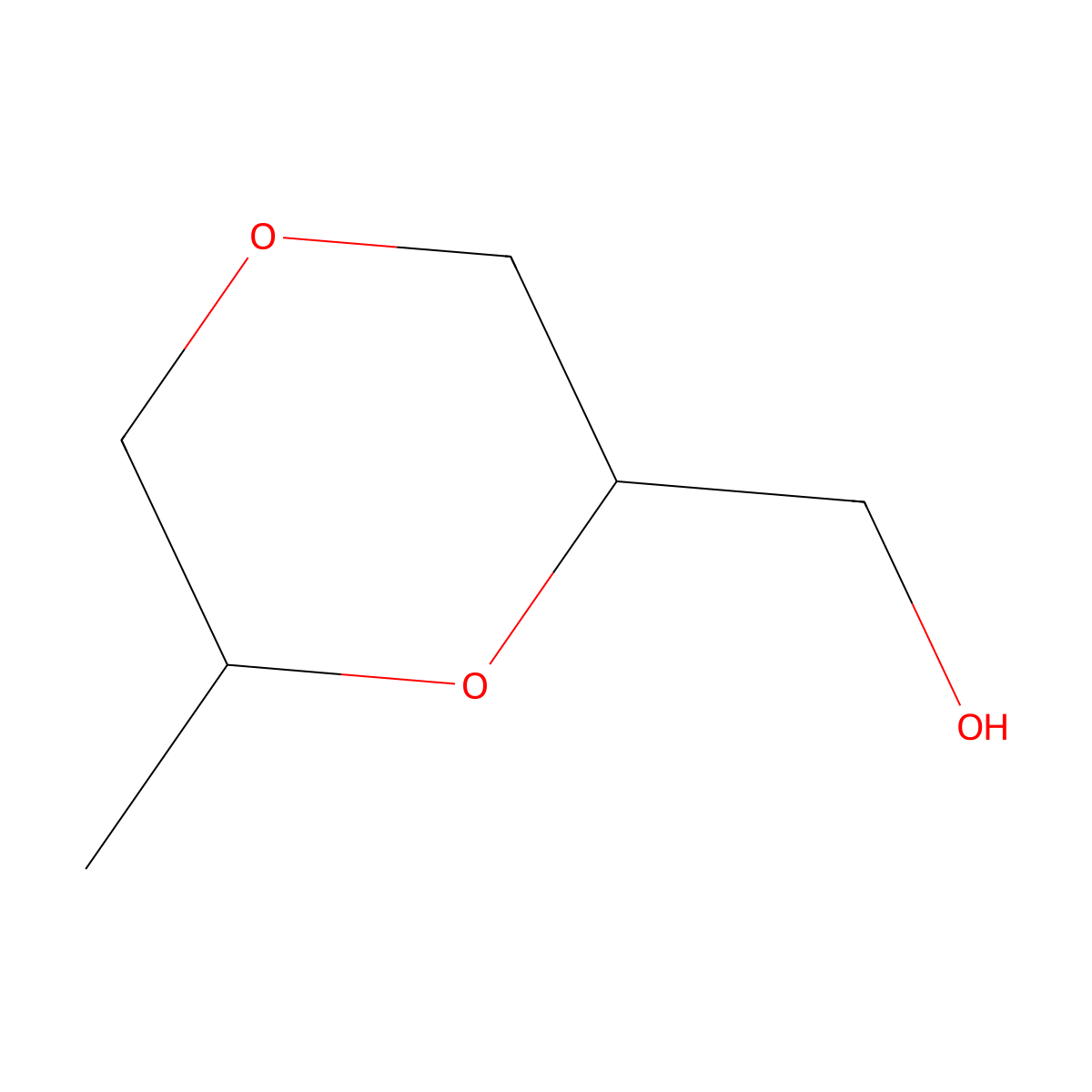 (6-Methyl-1,4-dioxan-2-yl)methanol molecular structure, CAS 117045-58-6