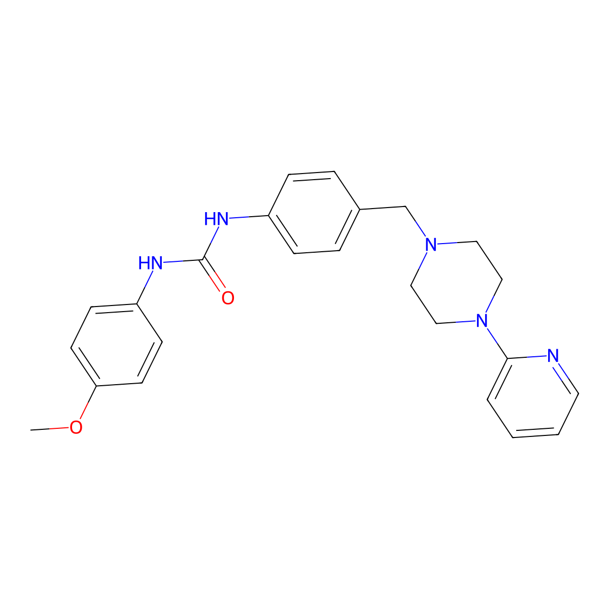 1-(4-Methoxyphenyl)-3-(4-{[4-(pyridin-2-yl)piperazin-1-yl]methyl}phenyl)urea molecular structure, CAS 1170453-08-3