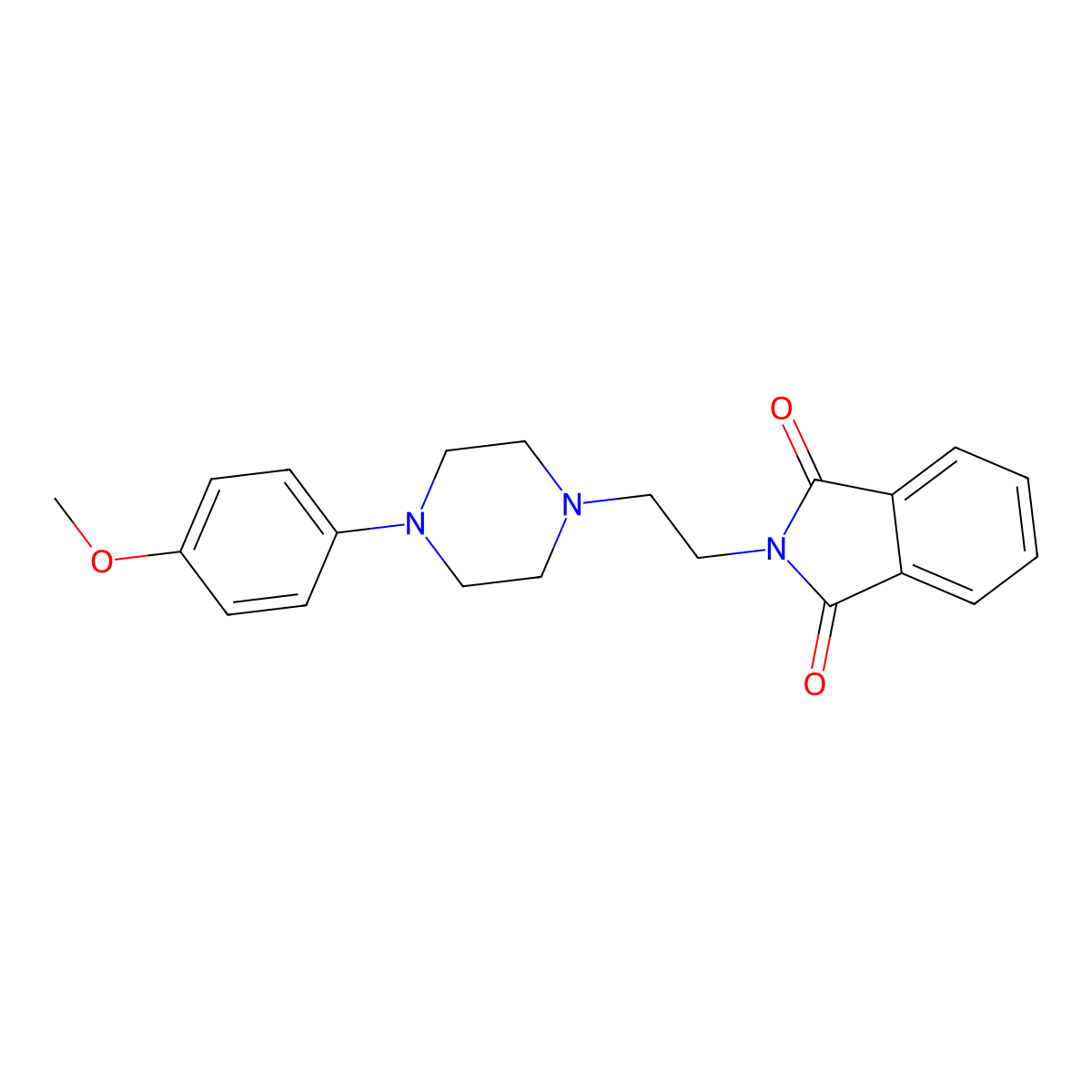 2-(2-(4-(4-Methoxyphenyl)piperazin-1-yl)ethyl)isoindoline-1,3-dione molecular structure, CAS 117046-73-8