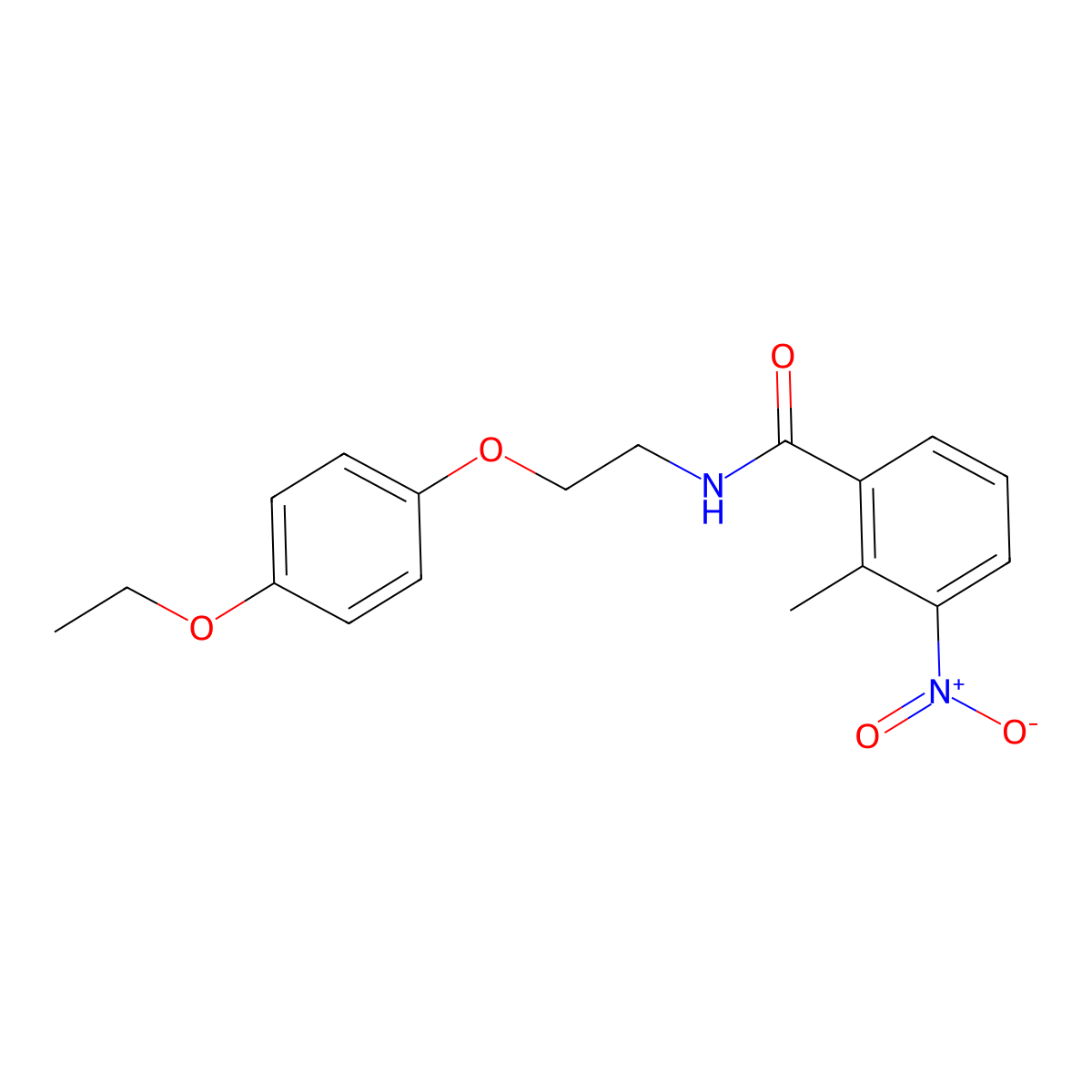 N-[2-(4-ethoxyphenoxy)ethyl]-2-methyl-3-nitrobenzamide molecular structure, CAS 1170460-69-1