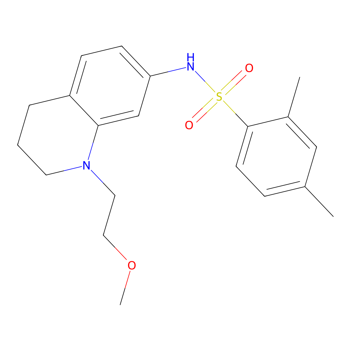 N-(1-(2-methoxyethyl)-1,2,3,4-tetrahydroquinolin-7-yl)-2,4-dimethylbenzenesulfonamide molecular structure, CAS 1170461-48-9