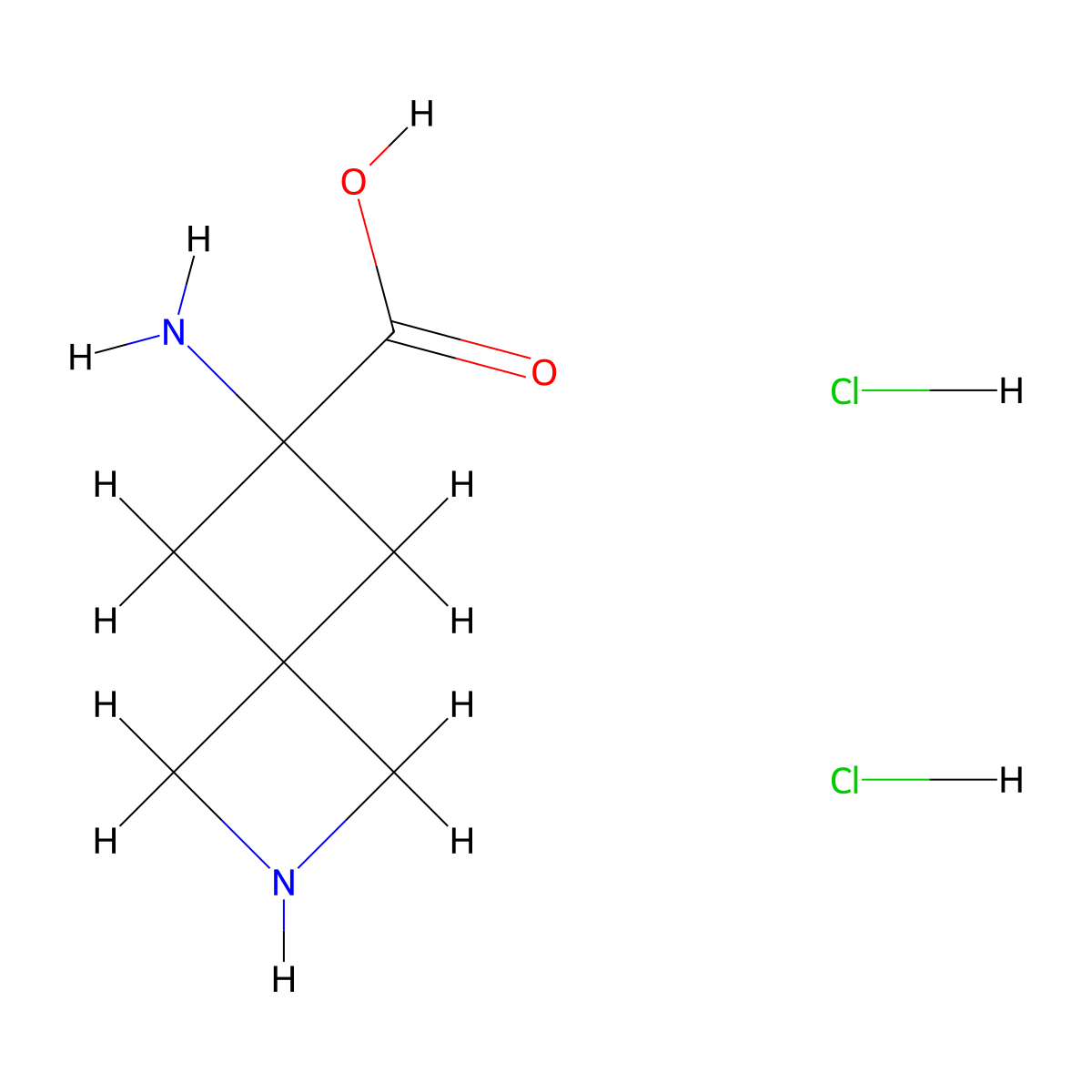 6-Amino-2-azaspiro[3.3]heptane-6-carboxylic acid dihydrochloride molecular structure, CAS 1170461-72-9