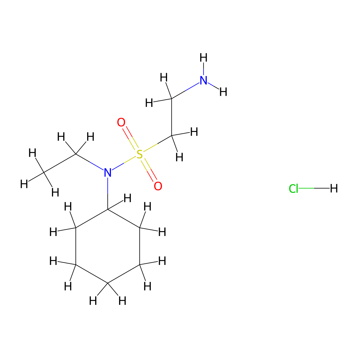 2-amino-N-cyclohexyl-N-ethylethane-1-sulfonamide hydrochloride molecular structure, CAS 1170461-84-3