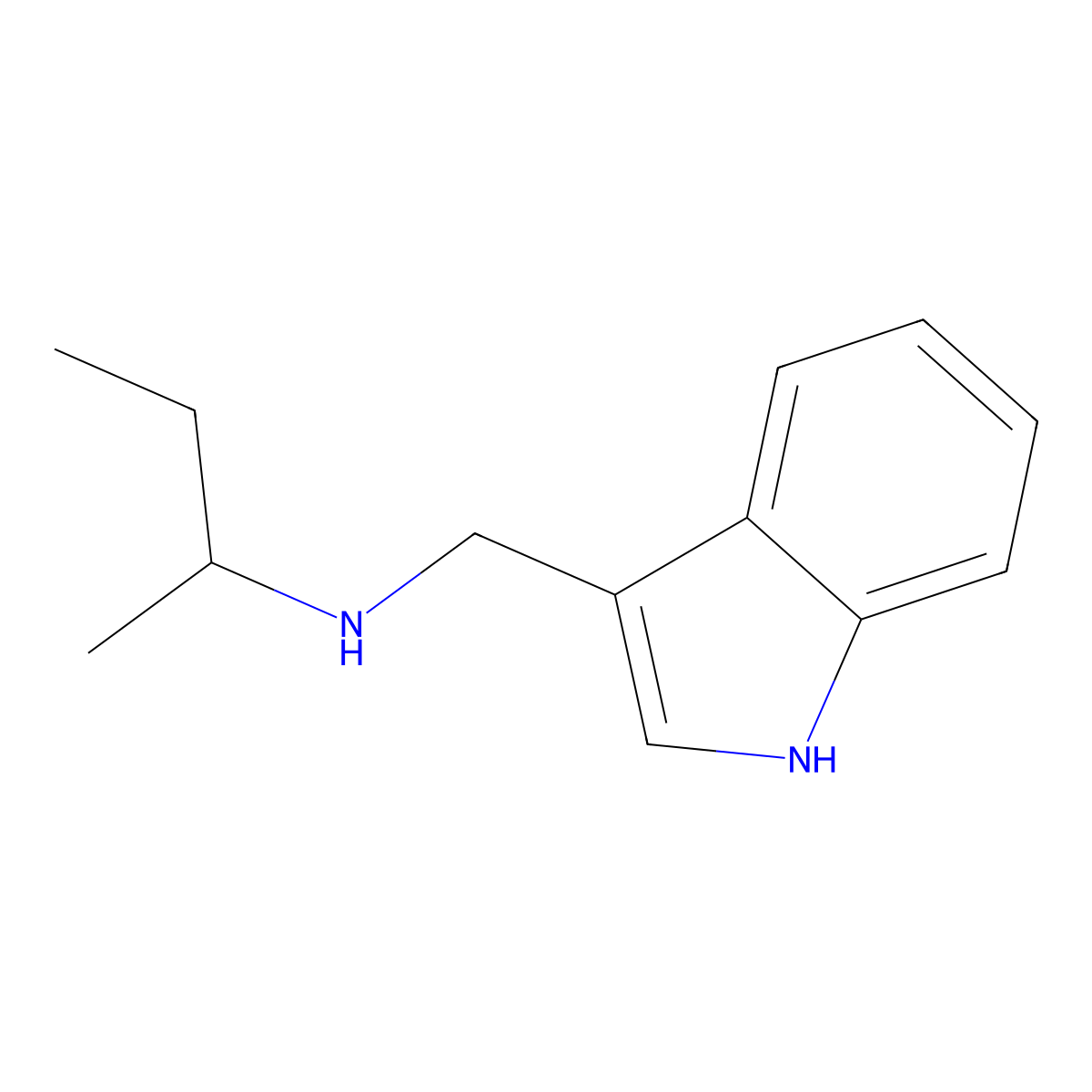 N-(1H-indol-3-ylmethyl)butan-2-amine molecular structure, CAS 1170464-18-2