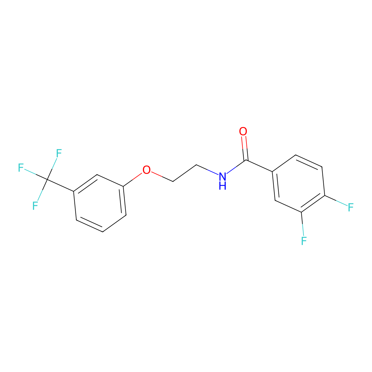 3,4-difluoro-N-{2-[3-(trifluoromethyl)phenoxy]ethyl}benzamide molecular structure, CAS 1170469-75-6