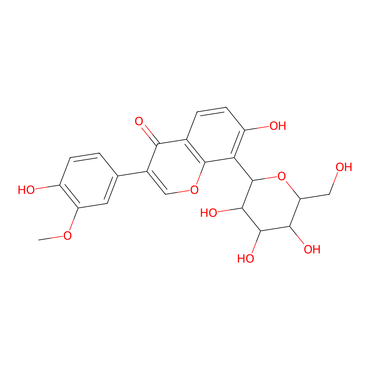 3'-Methoxypuerarin molecular structure, CAS 117047-07-1