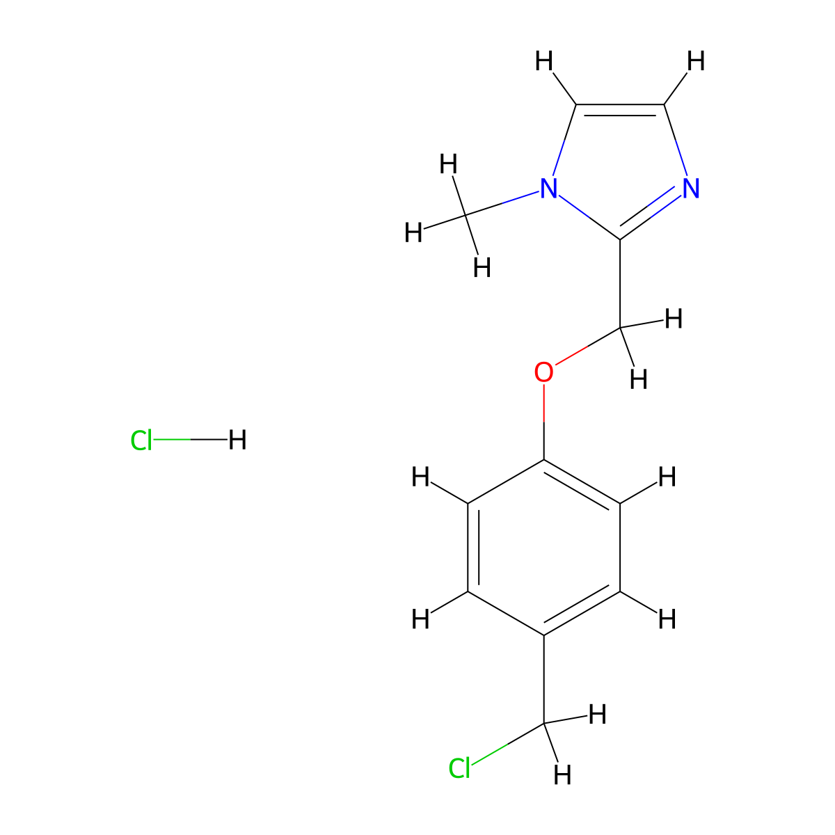 2-[4-(chloromethyl)phenoxymethyl]-1-methyl-1H-imidazole hydrochloride molecular structure, CAS 1170478-93-9