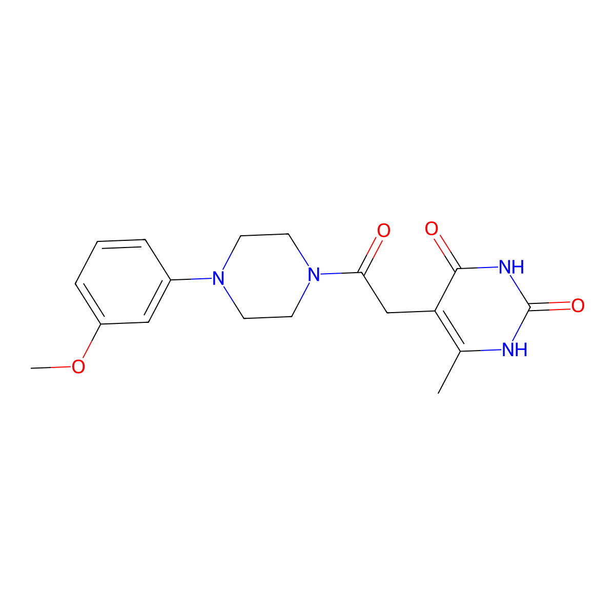 5-(2-(4-(3-methoxyphenyl)piperazin-1-yl)-2-oxoethyl)-6-methylpyrimidine-2,4(1H,3H)-dione molecular structure, CAS 1170480-13-3
