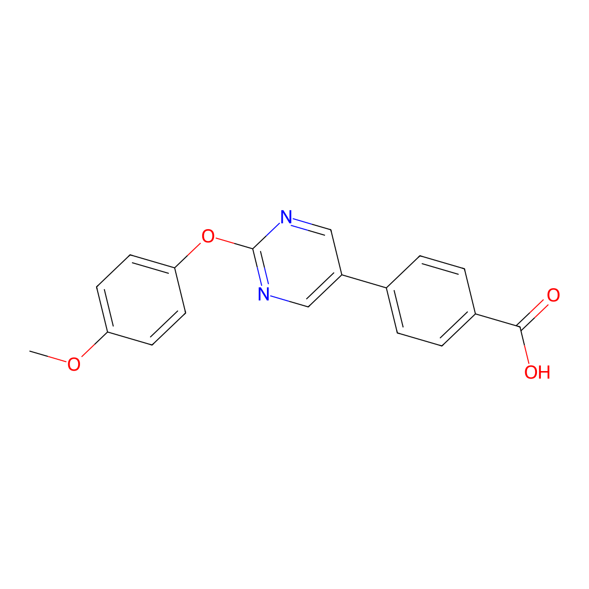 4-[2-(4-Methoxyphenoxy)pyrimidin-5-yl]benzoic acid molecular structure, CAS 1170486-88-0