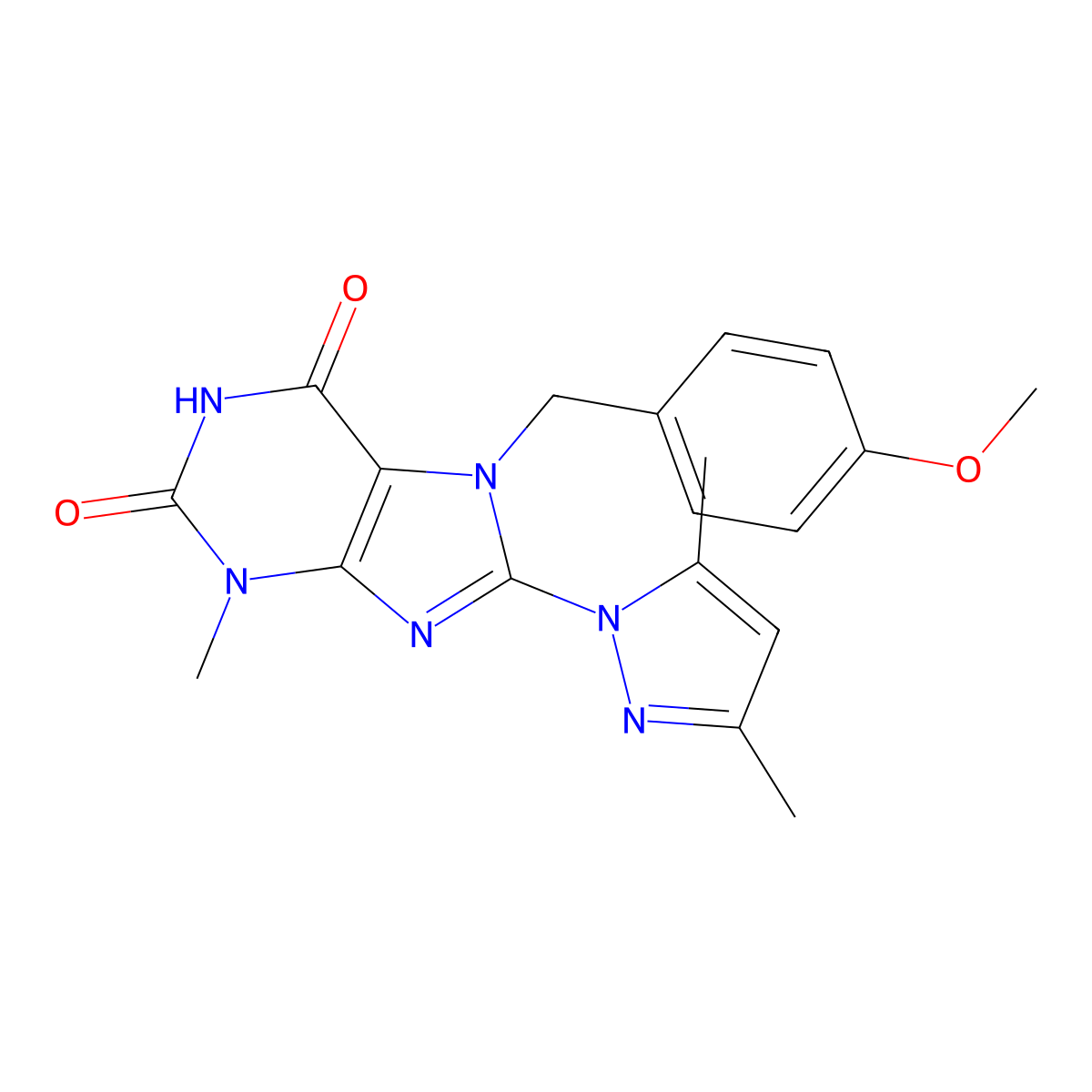 8-(3,5-dimethyl-1H-pyrazol-1-yl)-7-(4-methoxybenzyl)-3-methyl-1H-purine-2,6(3H,7H)-dione molecular structure, CAS 1170495-35-8