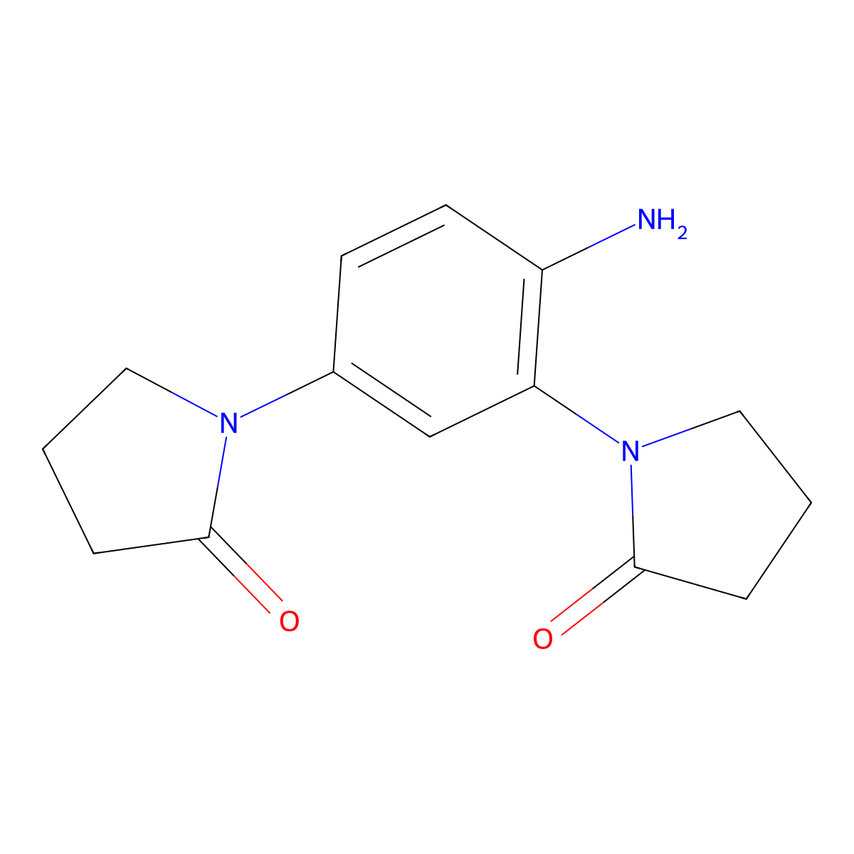 1,1'-(4-Amino-1,3-phenylene)dipyrrolidin-2-one molecular structure, CAS 1170504-43-4
