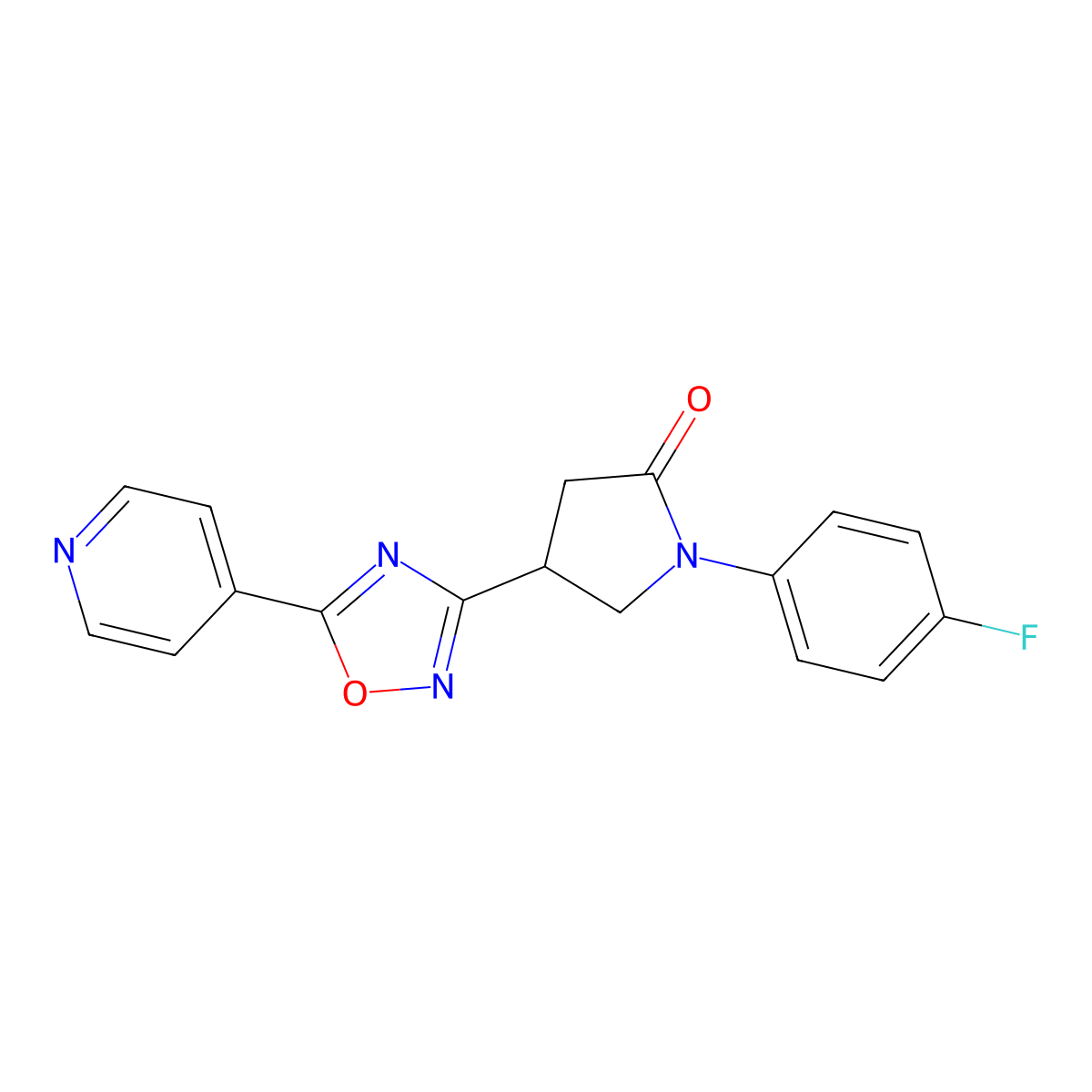 1-(4-Fluorophenyl)-4-(5-pyridin-4-yl-1,2,4-oxadiazol-3-yl)pyrrolidin-2-one molecular structure, CAS 1170511-09-7