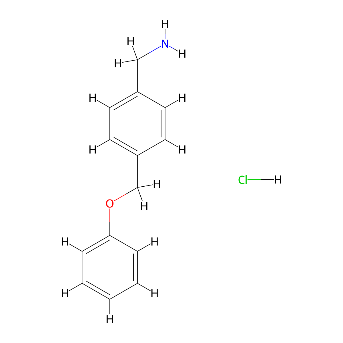 [4-(Phenoxymethyl)phenyl]methanamine hydrochloride molecular structure, CAS 1170512-40-9