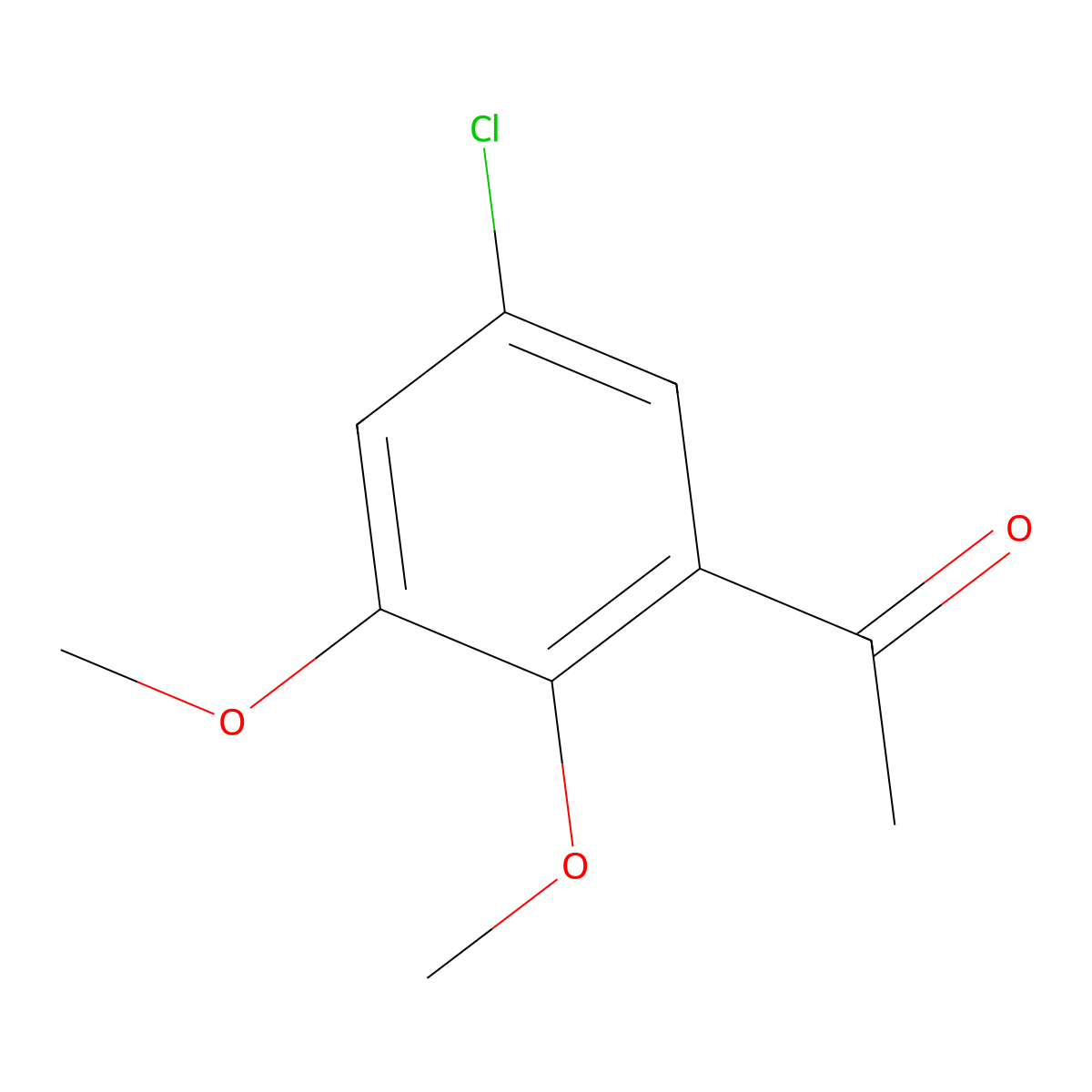 1-(5-Chloro-2,3-dimethoxyphenyl)ethanone molecular structure, CAS 117052-19-4