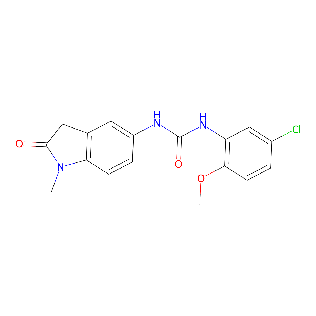 1-(5-Chloro-2-methoxyphenyl)-3-(1-methyl-2-oxoindolin-5-yl)urea molecular structure, CAS 1170520-56-5