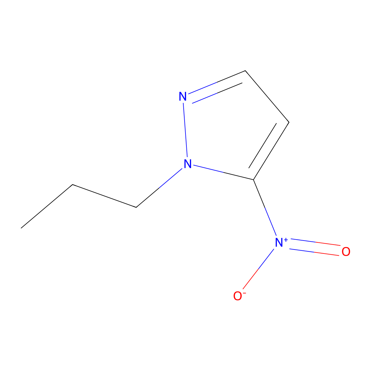 5-nitro-1-propyl-1H-pyrazole molecular structure, CAS 1170522-30-1