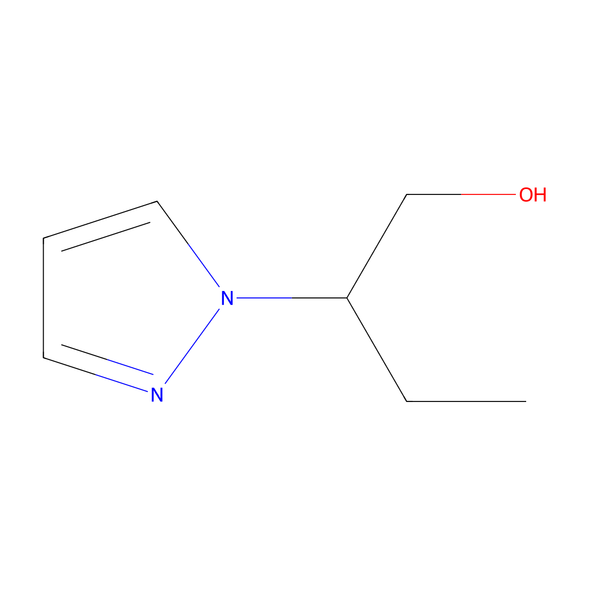 2-(1H-pyrazol-1-yl)butan-1-ol molecular structure, CAS 1170523-83-7