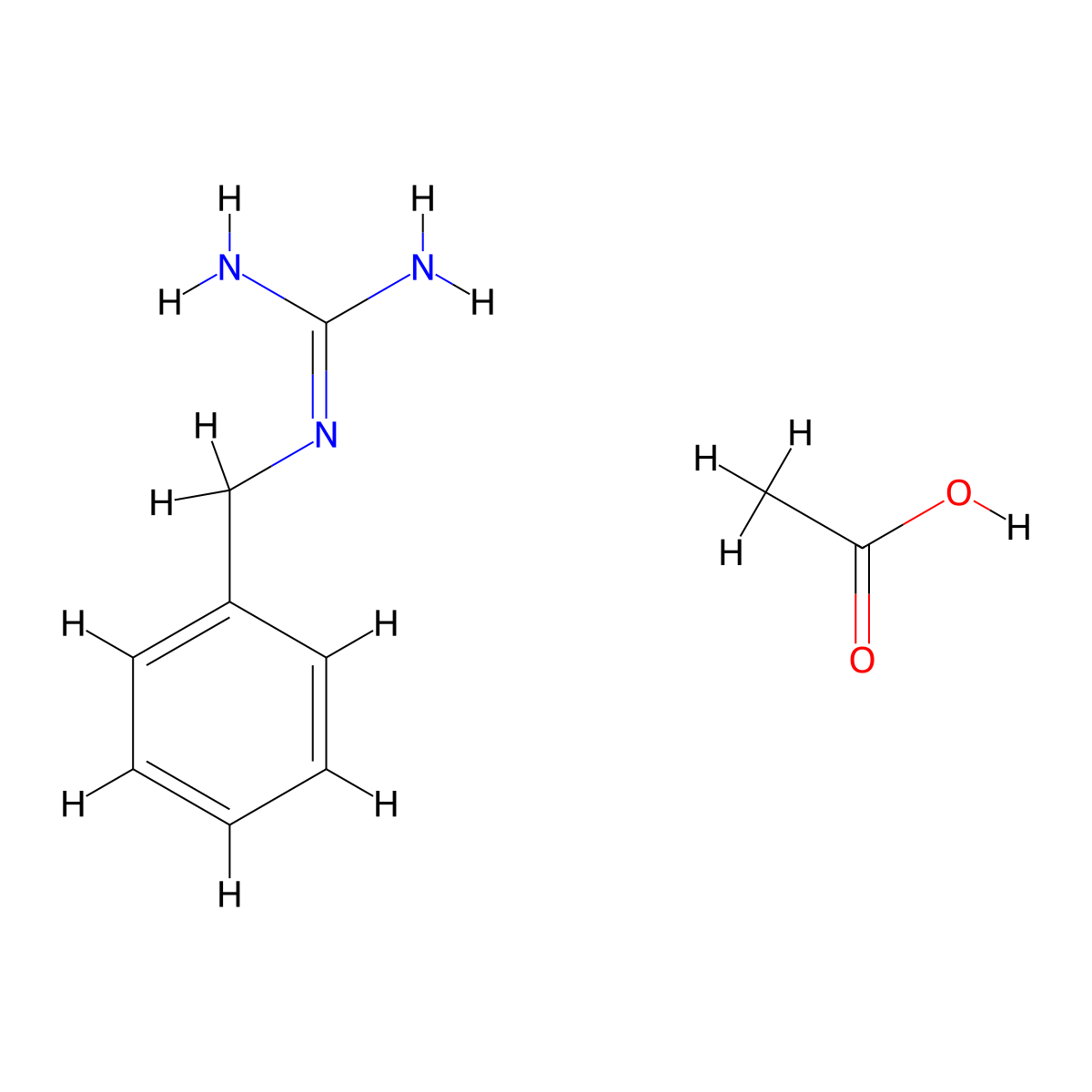 N-Benzylguanidinium acetate molecular structure, CAS 117053-38-0