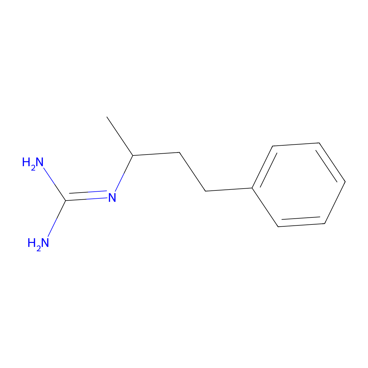 1-(4-Phenylbutan-2-yl)guanidine molecular structure, CAS 117053-39-1
