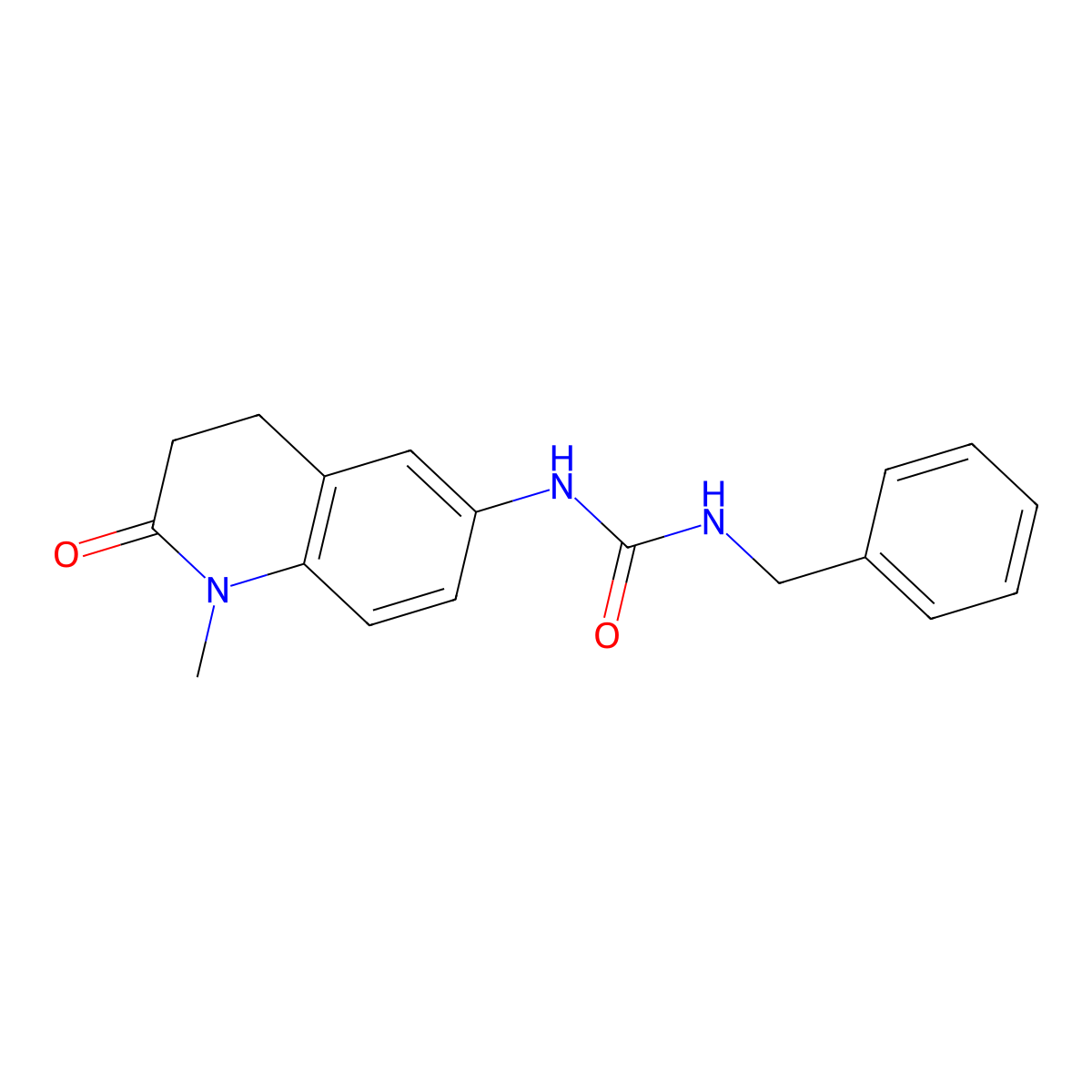 1-Benzyl-3-(1-methyl-2-oxo-1,2,3,4-tetrahydroquinolin-6-yl)urea molecular structure, CAS 1170534-02-7