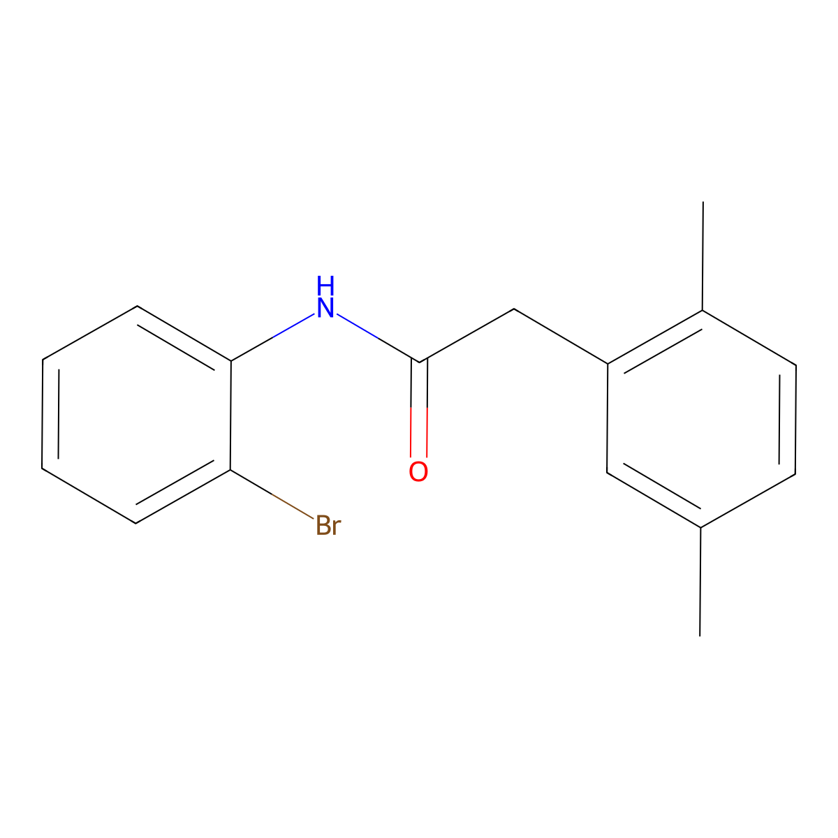 N-(2-Bromophenyl)-2,5-dimethylbenzeneacetamide molecular structure, CAS 1170537-88-8
